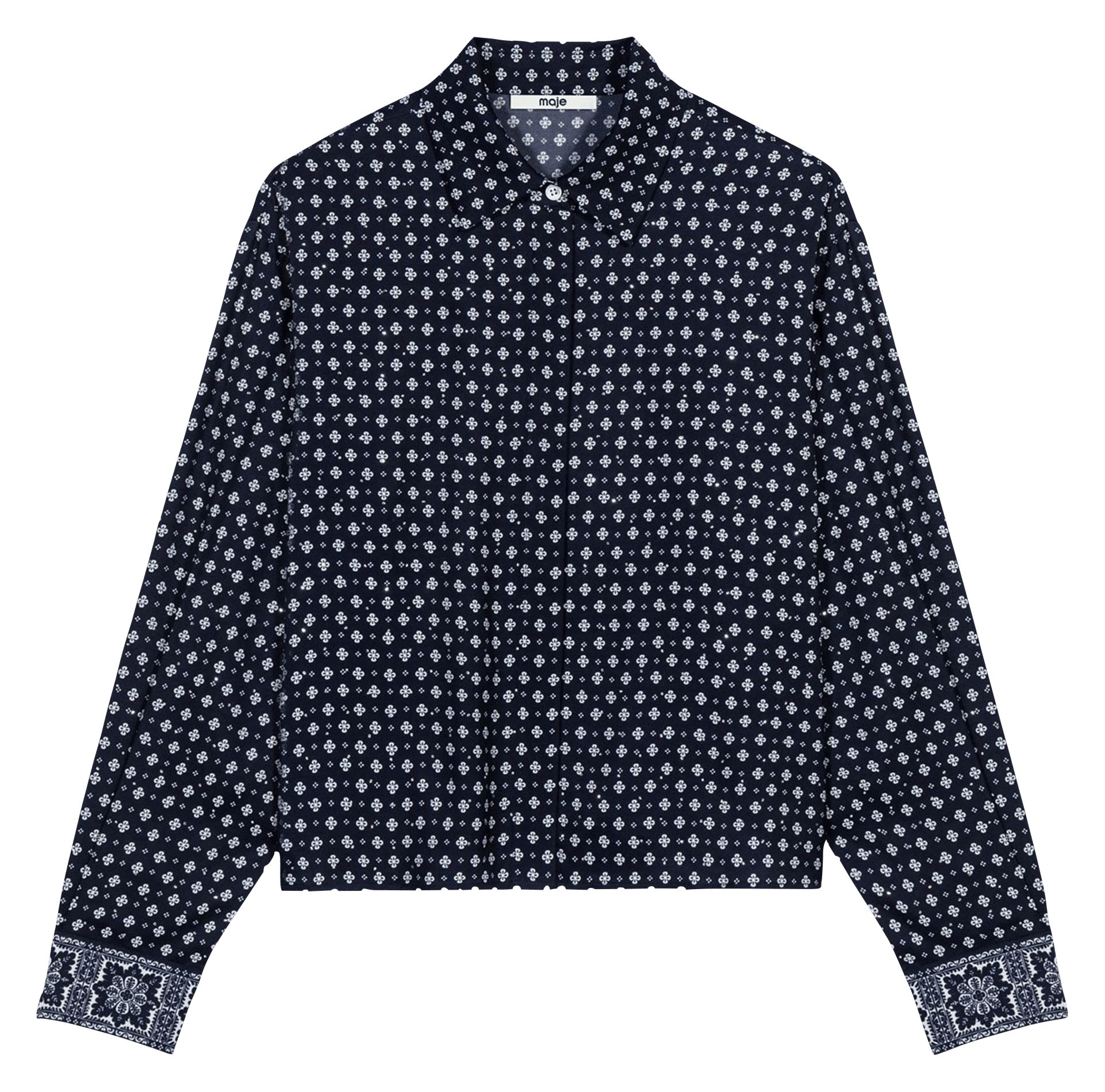 Chemise à pois MAJE Bleu