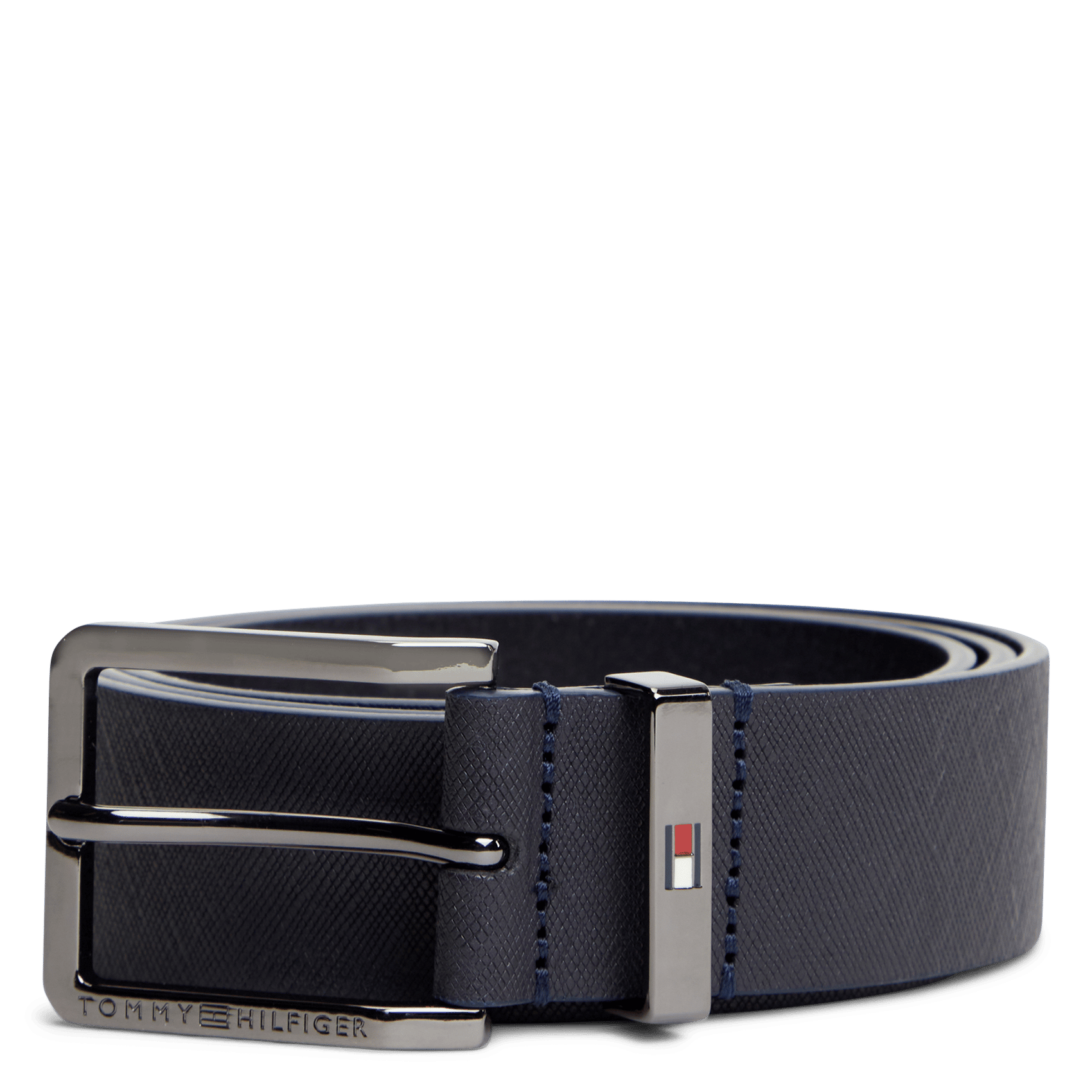 Cinturón de cuero texturizado TOMMY HILFIGER Azul