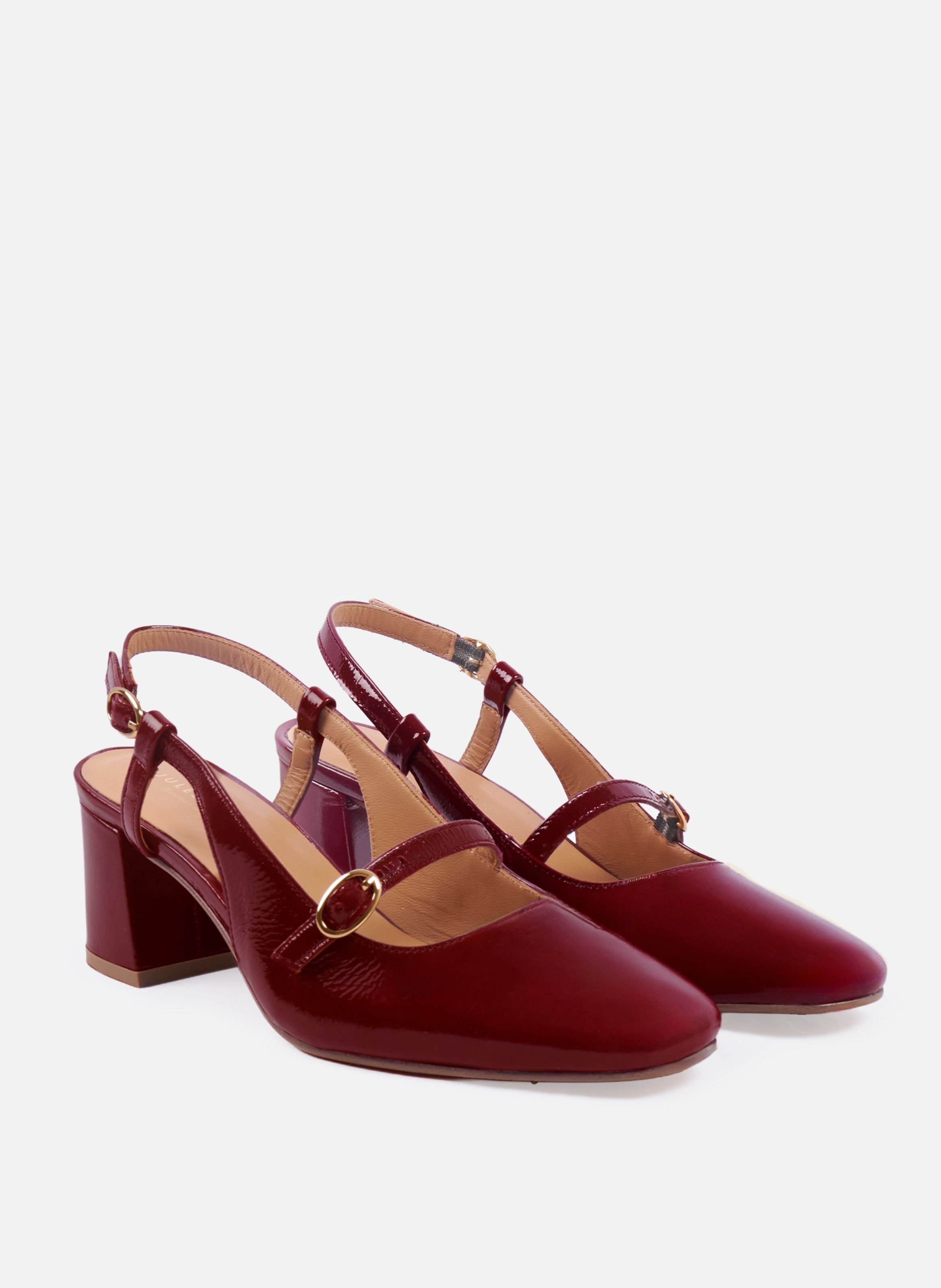 Patent leather slingbacks JULES & JENN Red