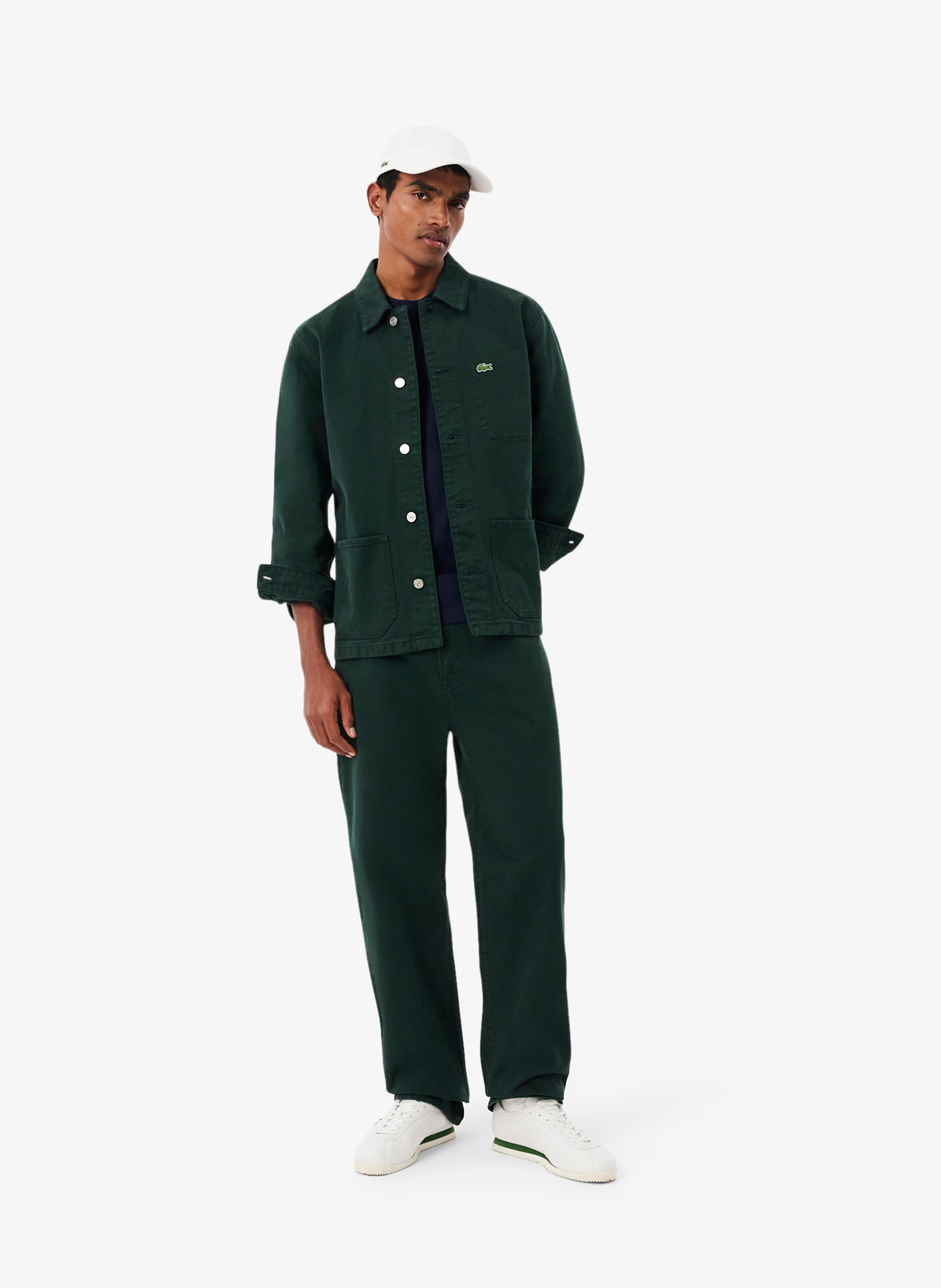 Besticktes Baumwoll-T-Shirt LACOSTE Blau