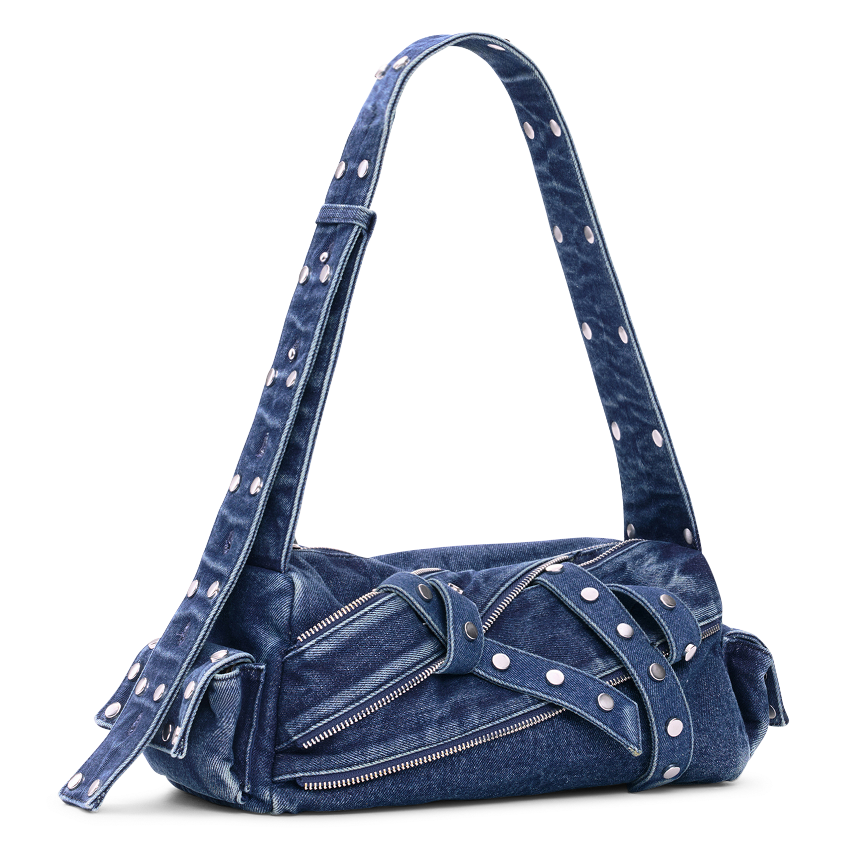 Sac porté épaule en denim de coton DESIGUAL Bleu