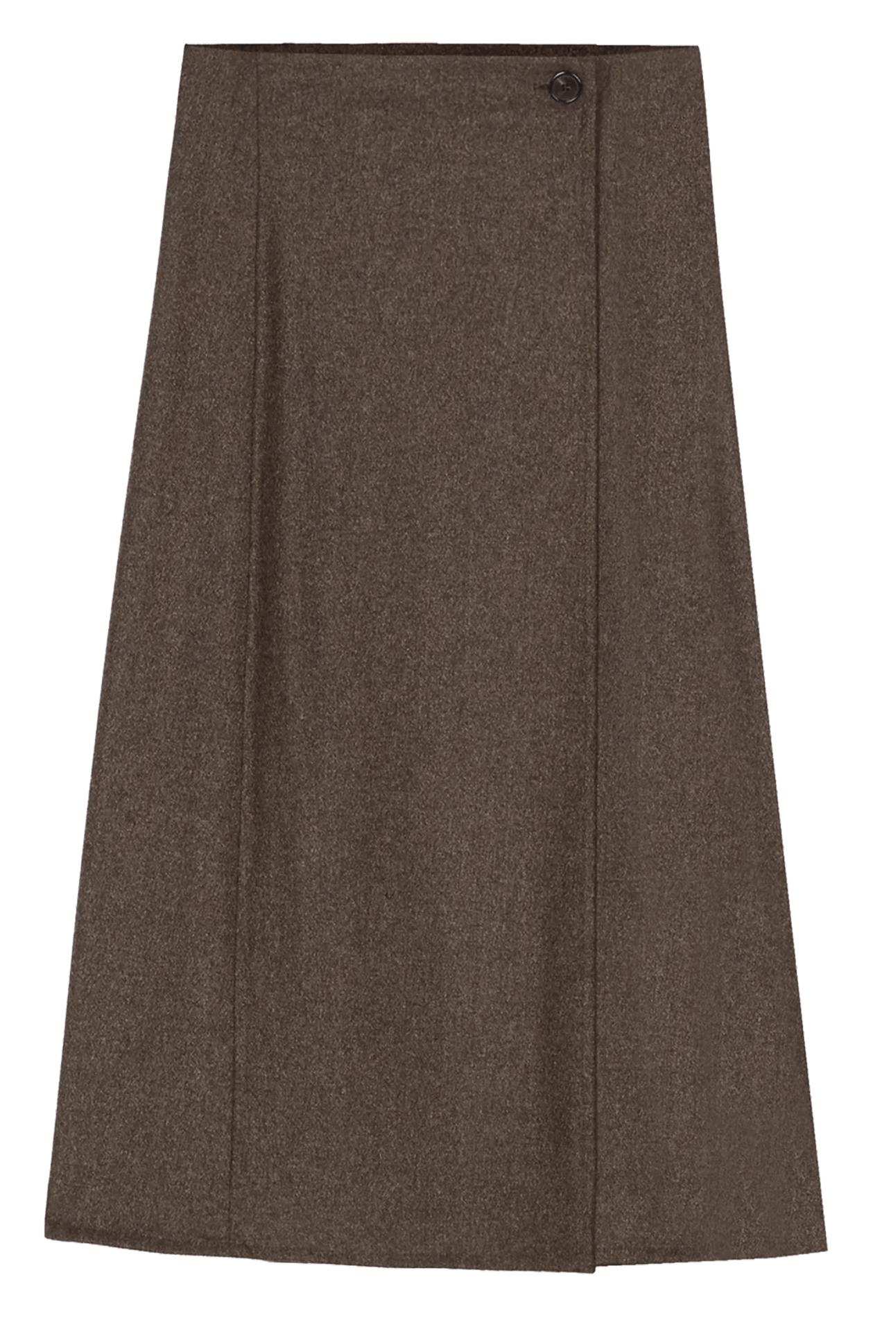 Jupe midi évasée en laine MASSCOB Brown