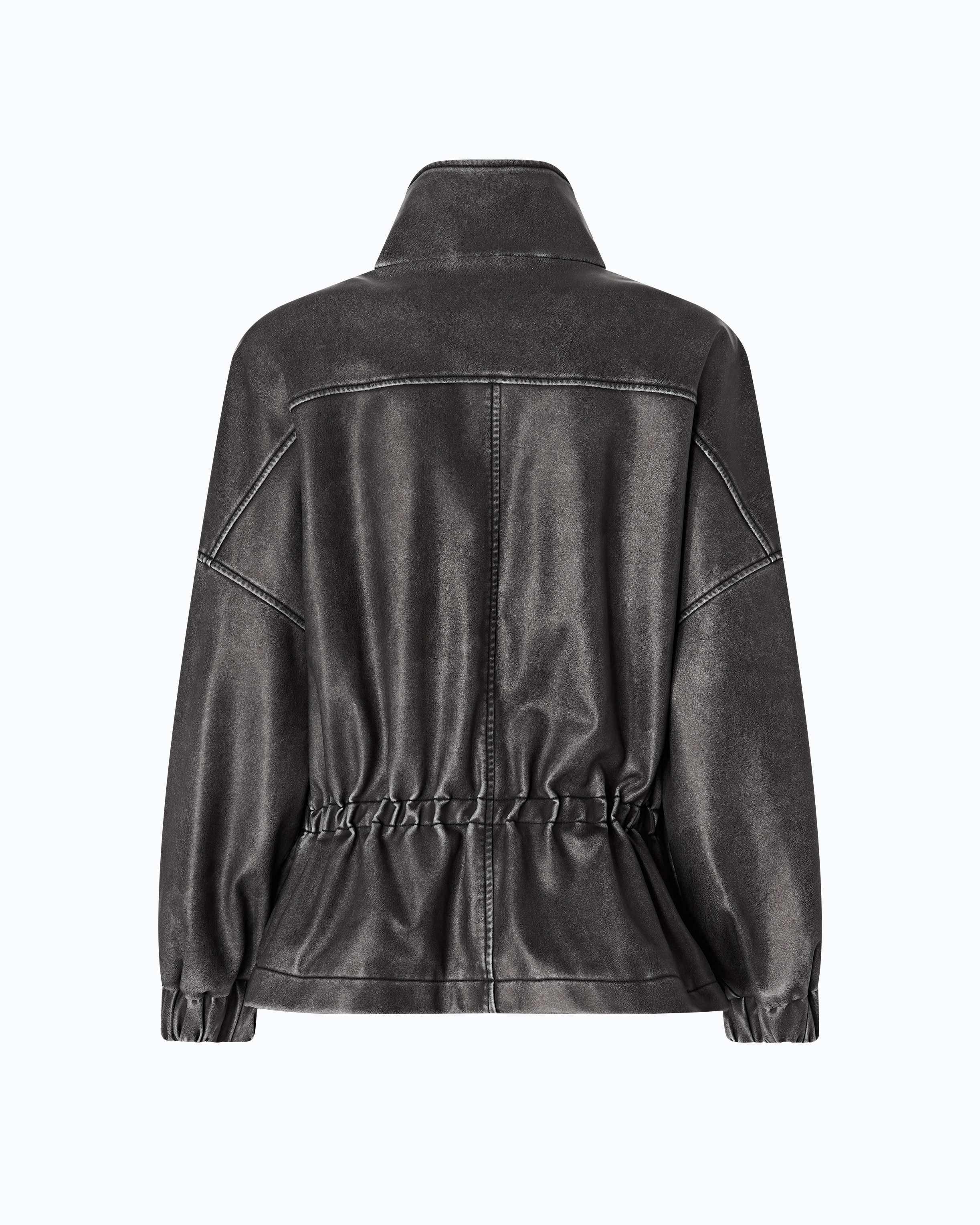 Pea coat with a vintage finish PINKO Grey