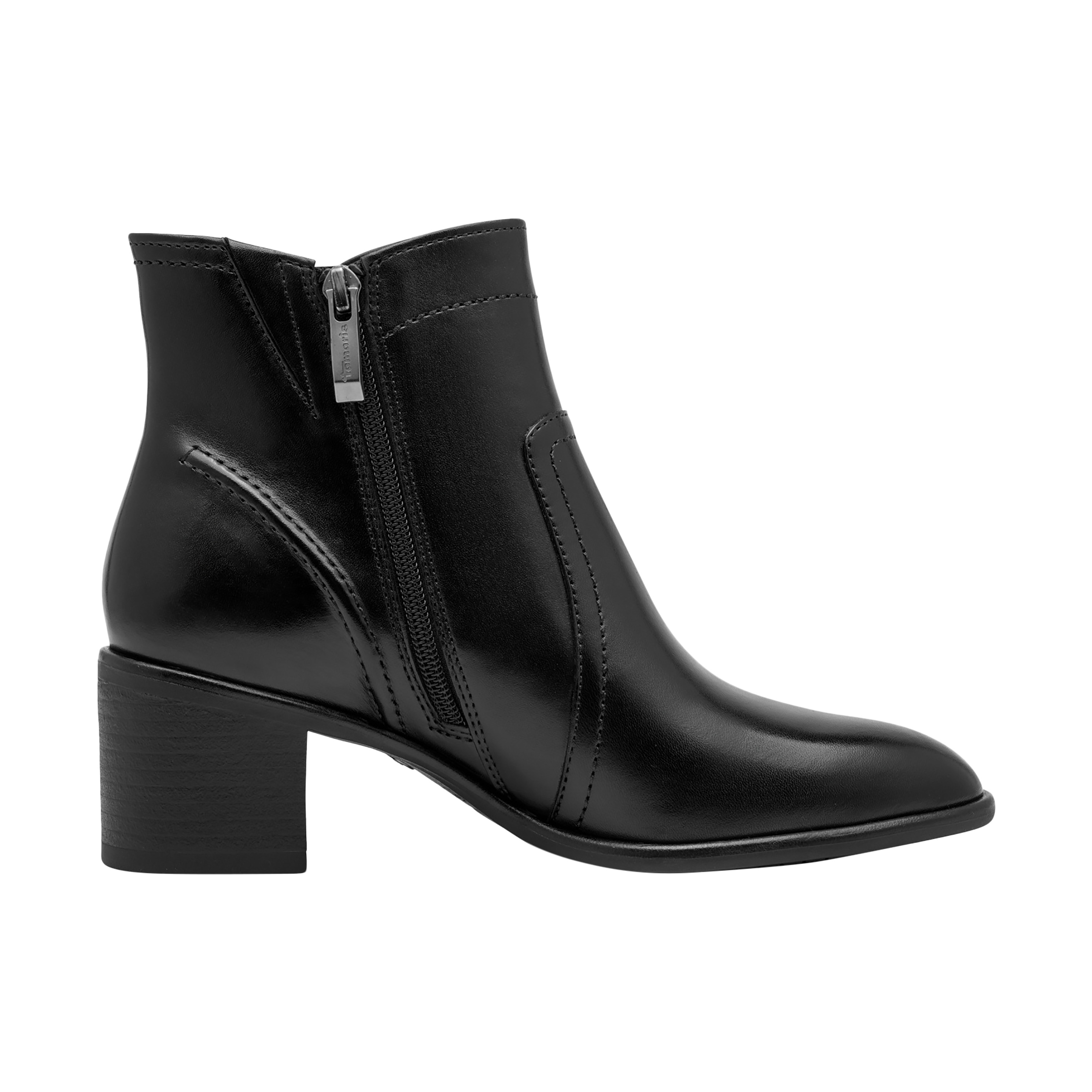 Leather ankle boot TAMARIS Black