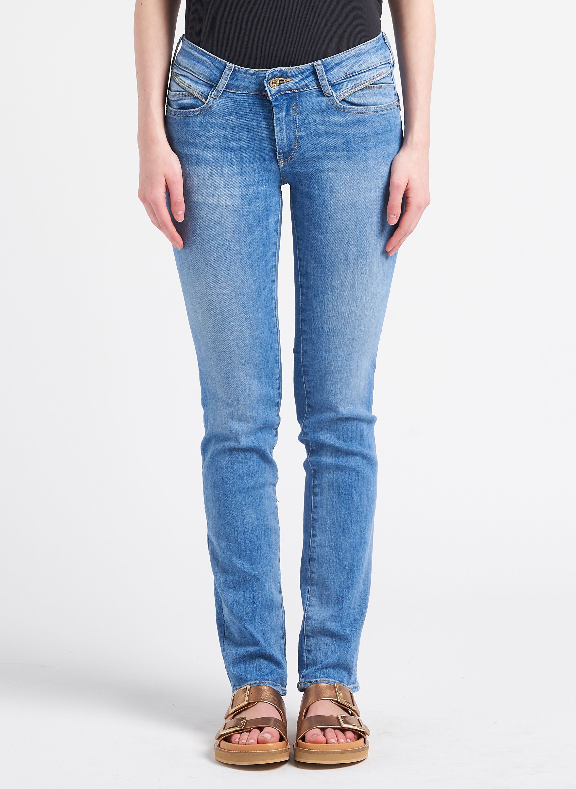 Blue Low rise slim fit jeans