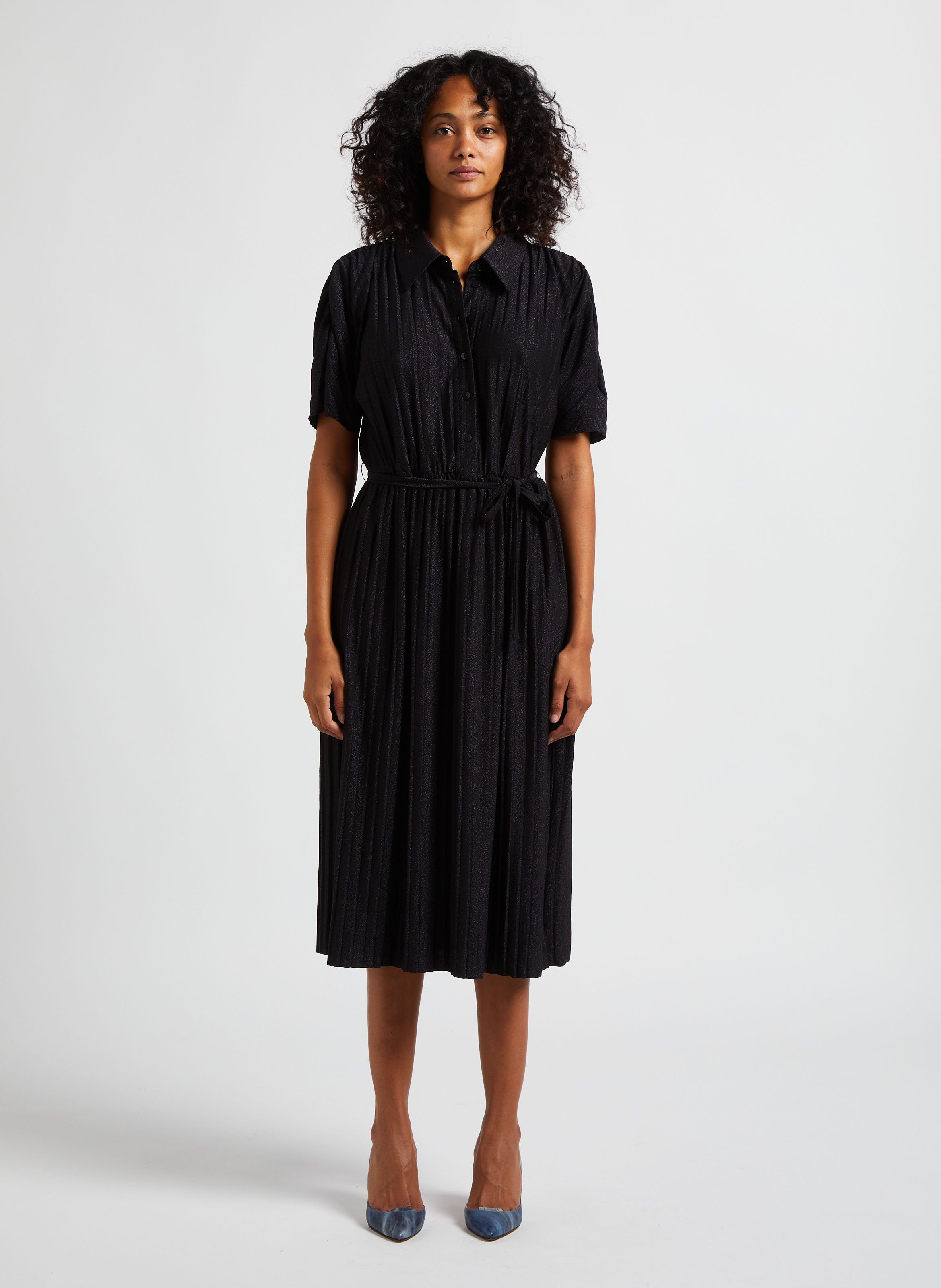 Classic black midi sales dress