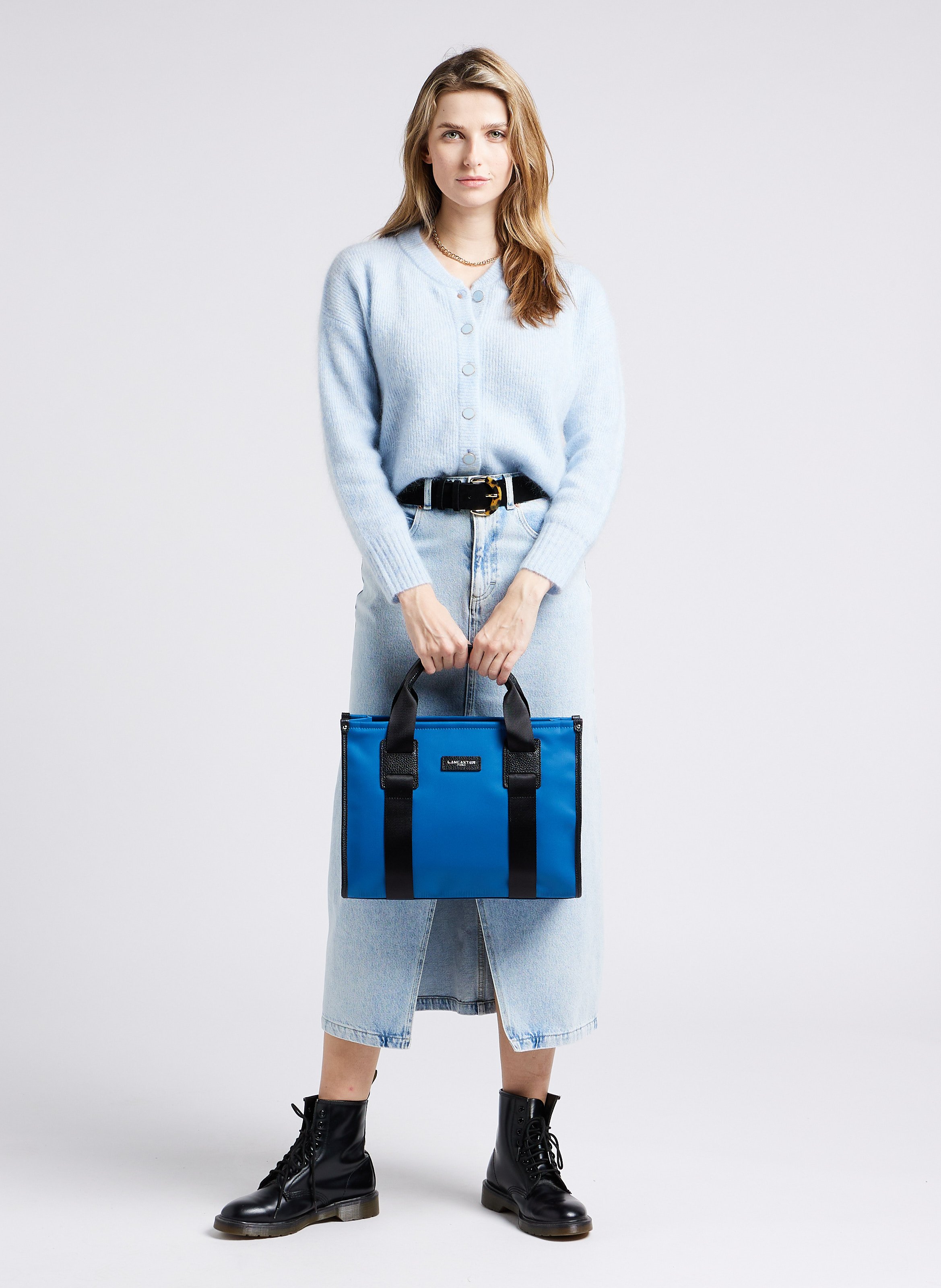 Nylon tote bag LANCASTER PARIS Blue