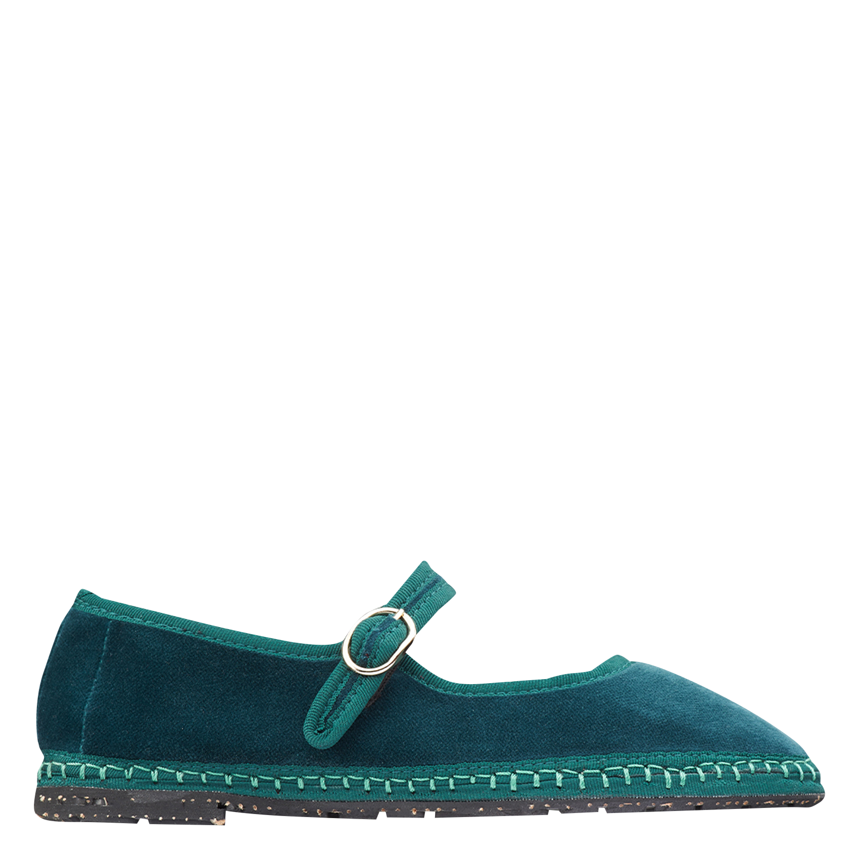 Velvet espadrilles FLABELUS Green