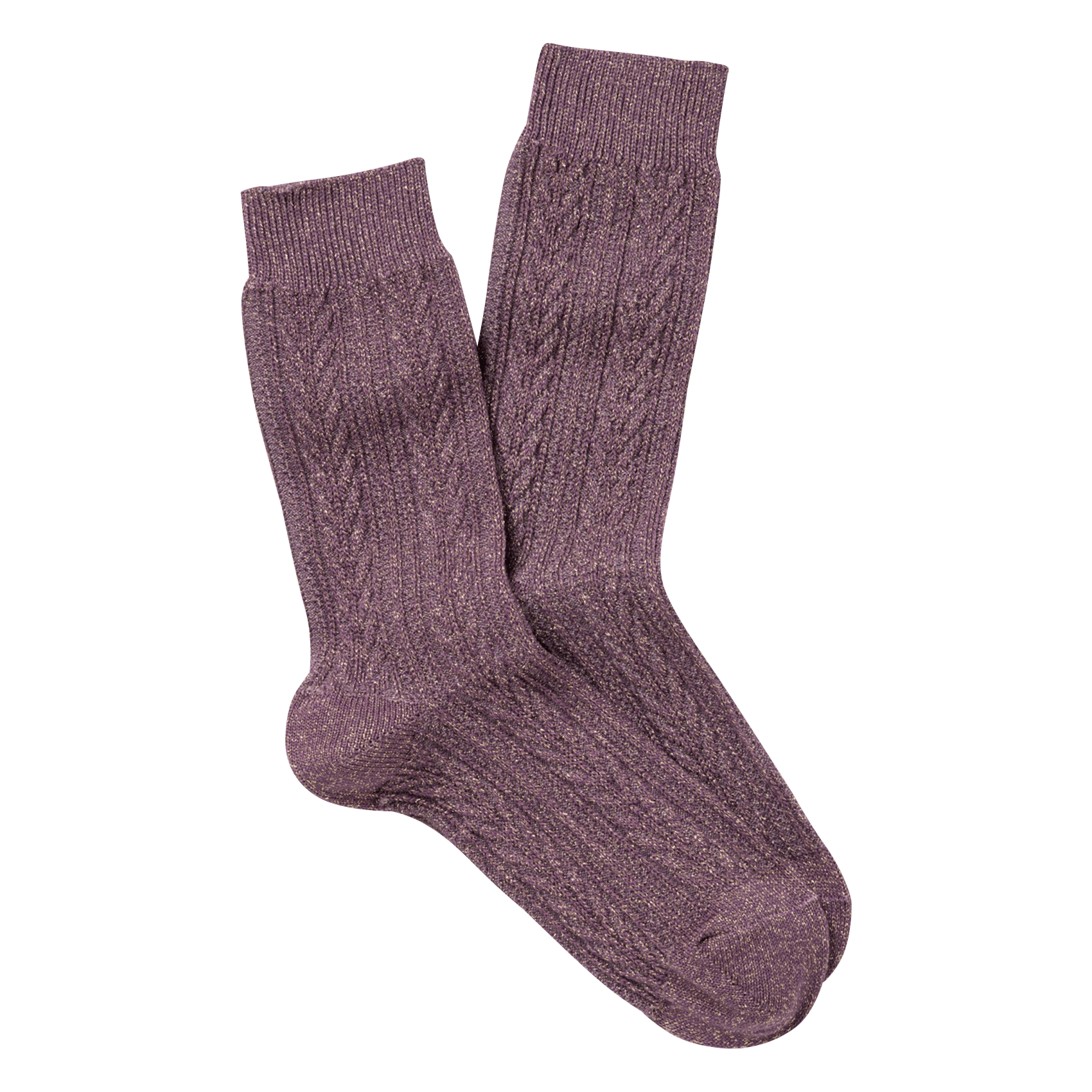 Gestrickte Baumwollmischsocken ROYALTIES Rosa