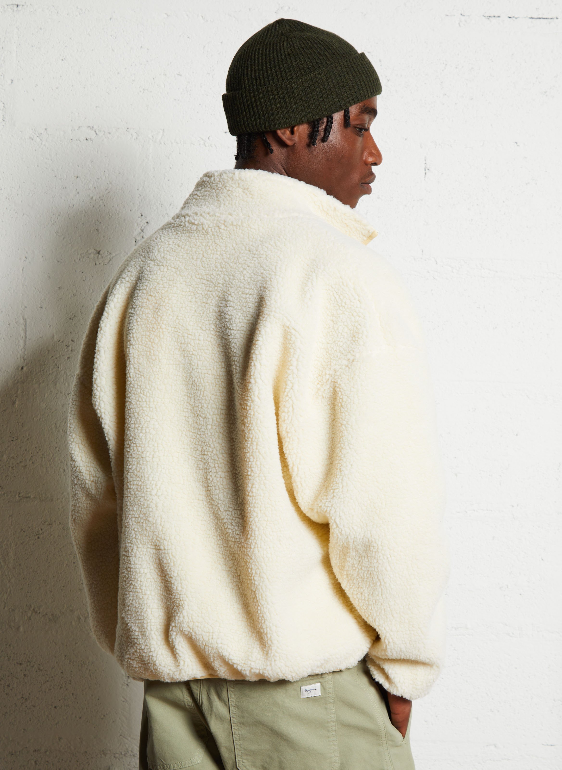 High-neck sherpa jacket AMERICAN VINTAGE Beige