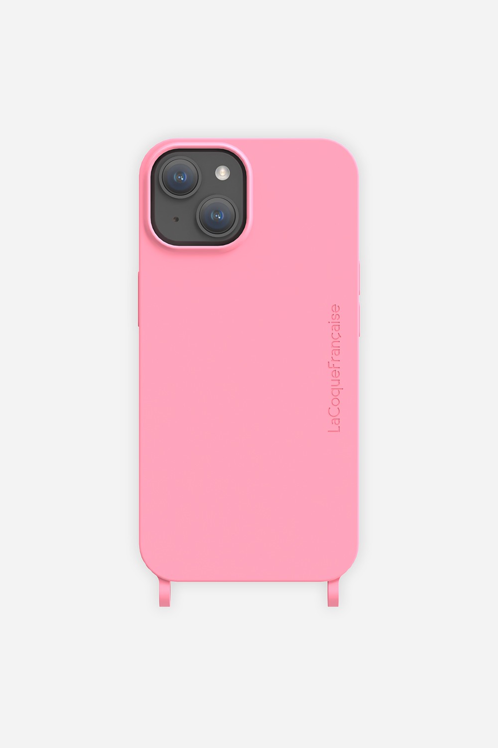 Soft touch phone case with rings for iPhone 13 LA COQUE FRANCAISE Pink