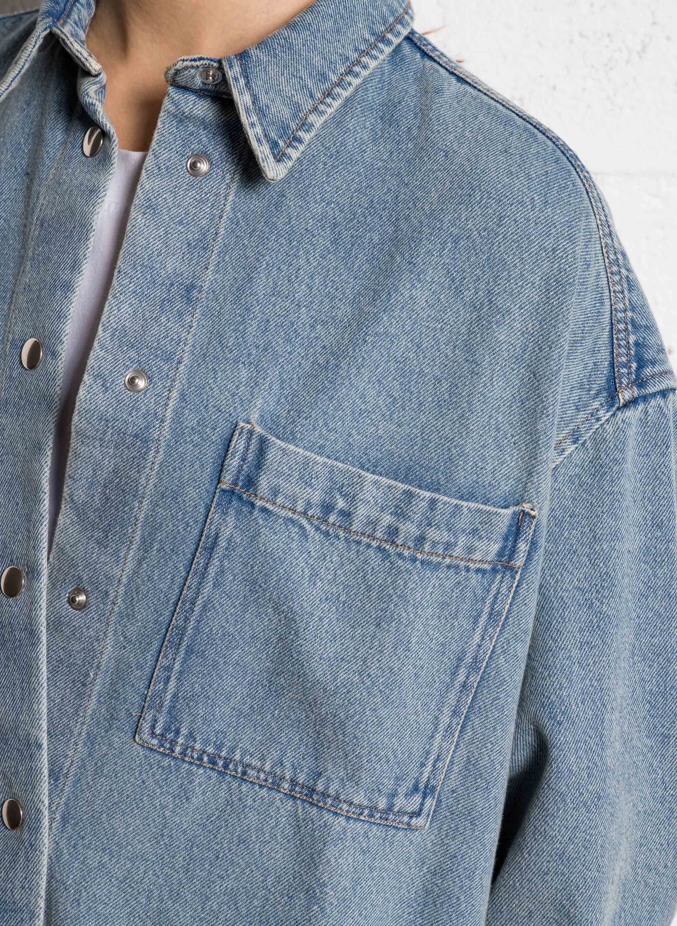 Korte overhemdjurk van jeans COLLECTORS CLUB Blauw