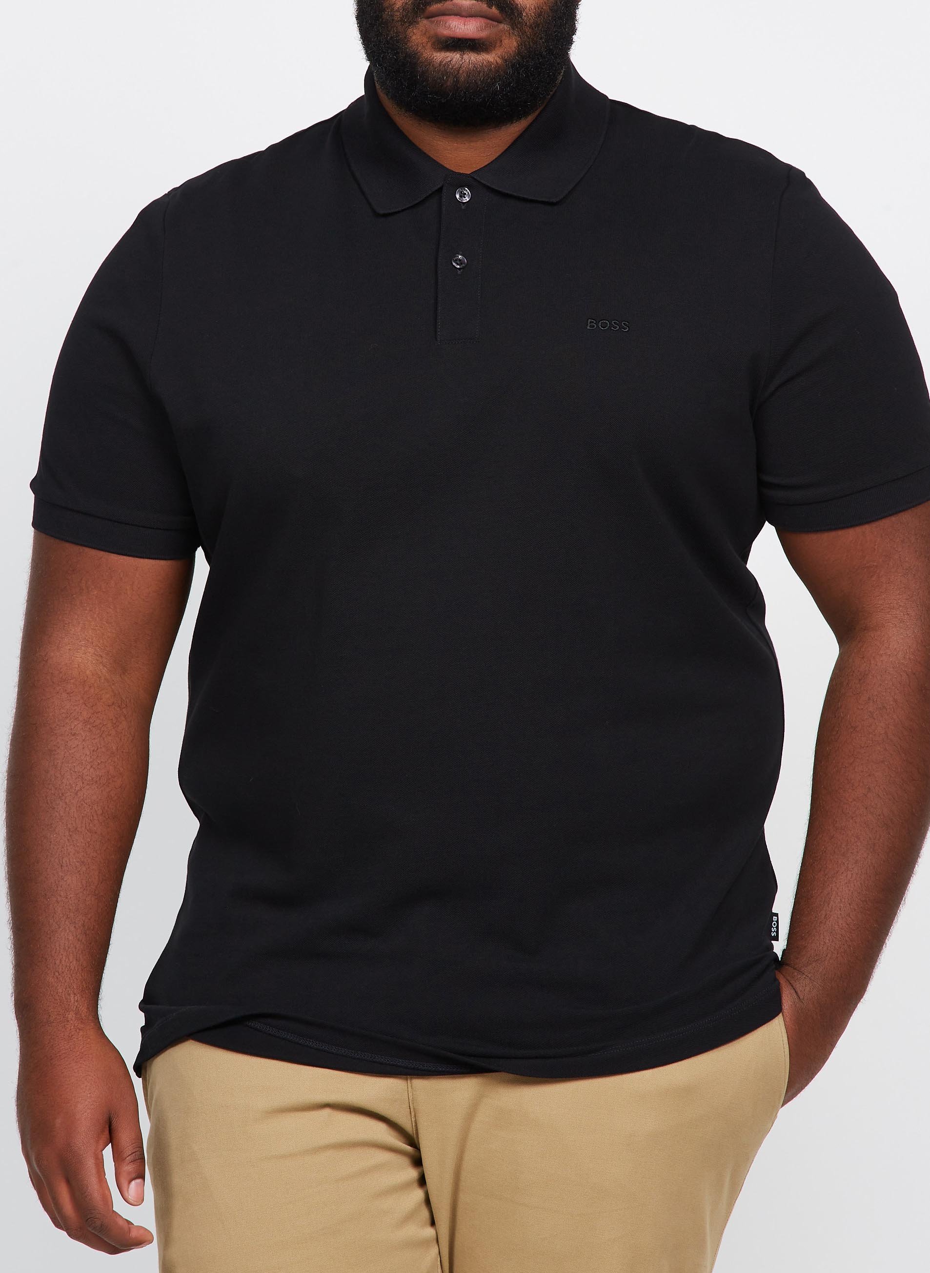 Regular-fit organic cotton polo shirt BOSS Black