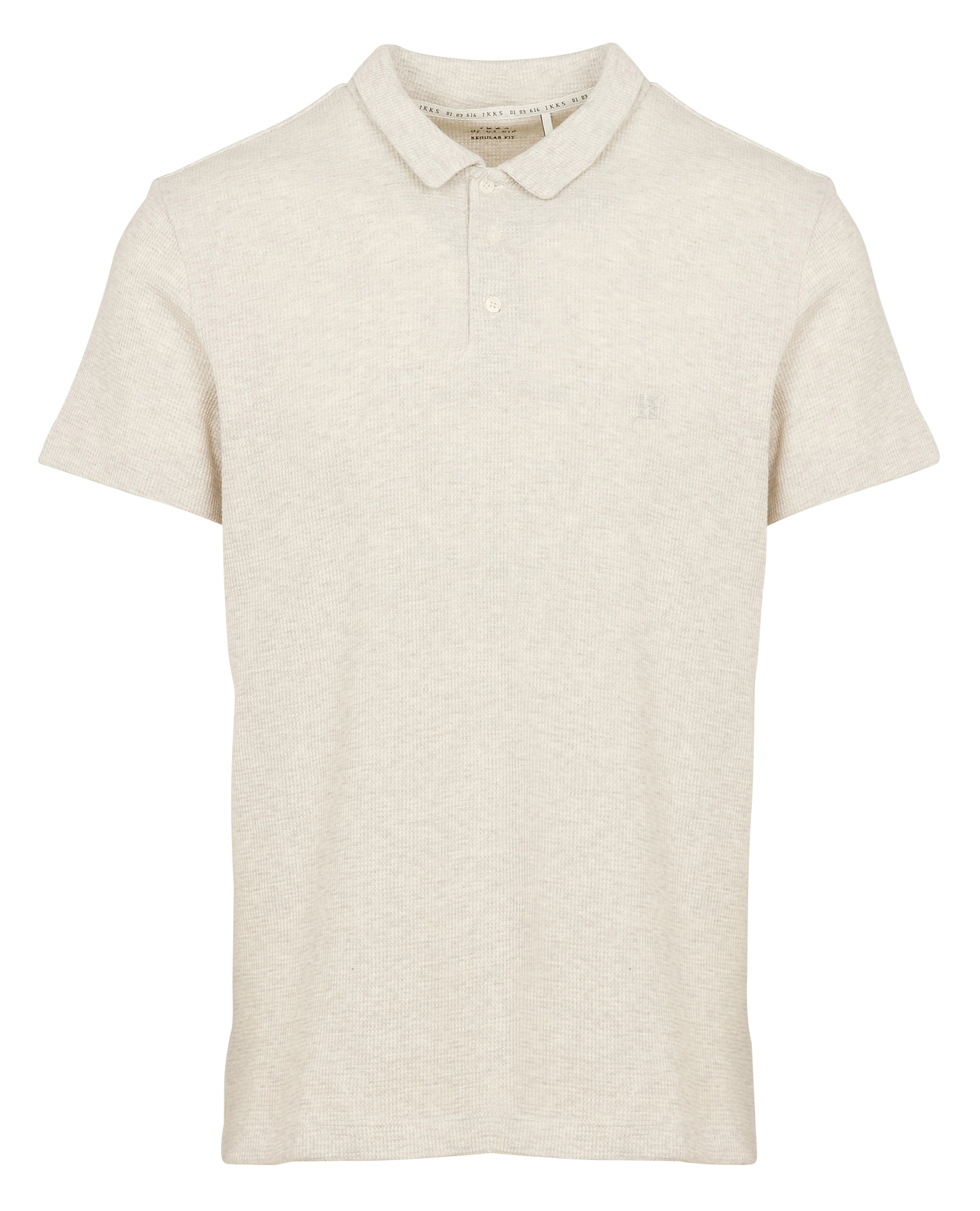 Katoenen polo met korte mouwen met geborduurd logo  IKKS Grijs