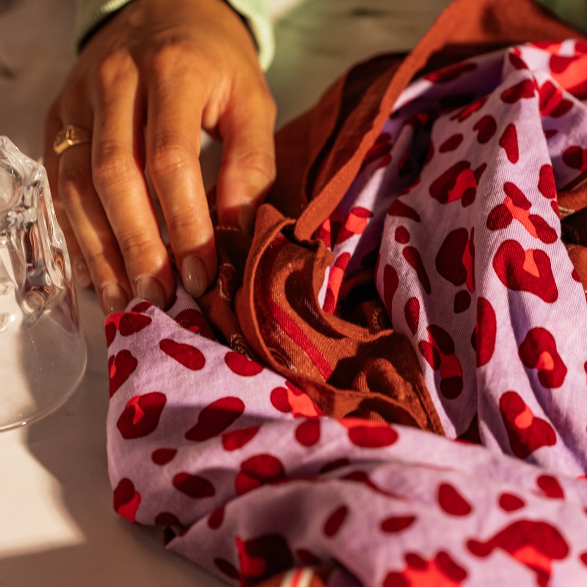 Organic cotton scarf BILLYBELT Purple