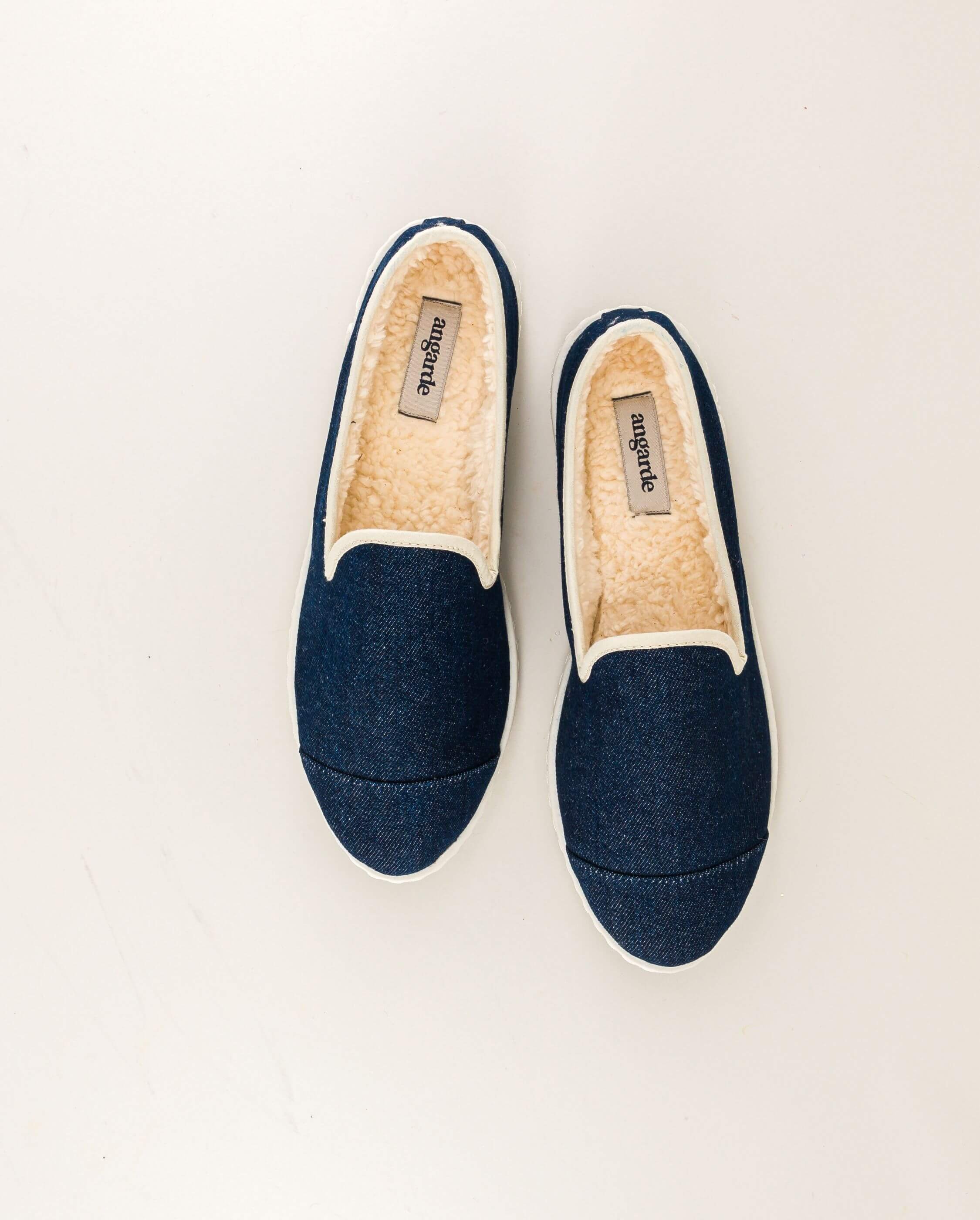Men's denim slippers, raw ANGARDE Blue