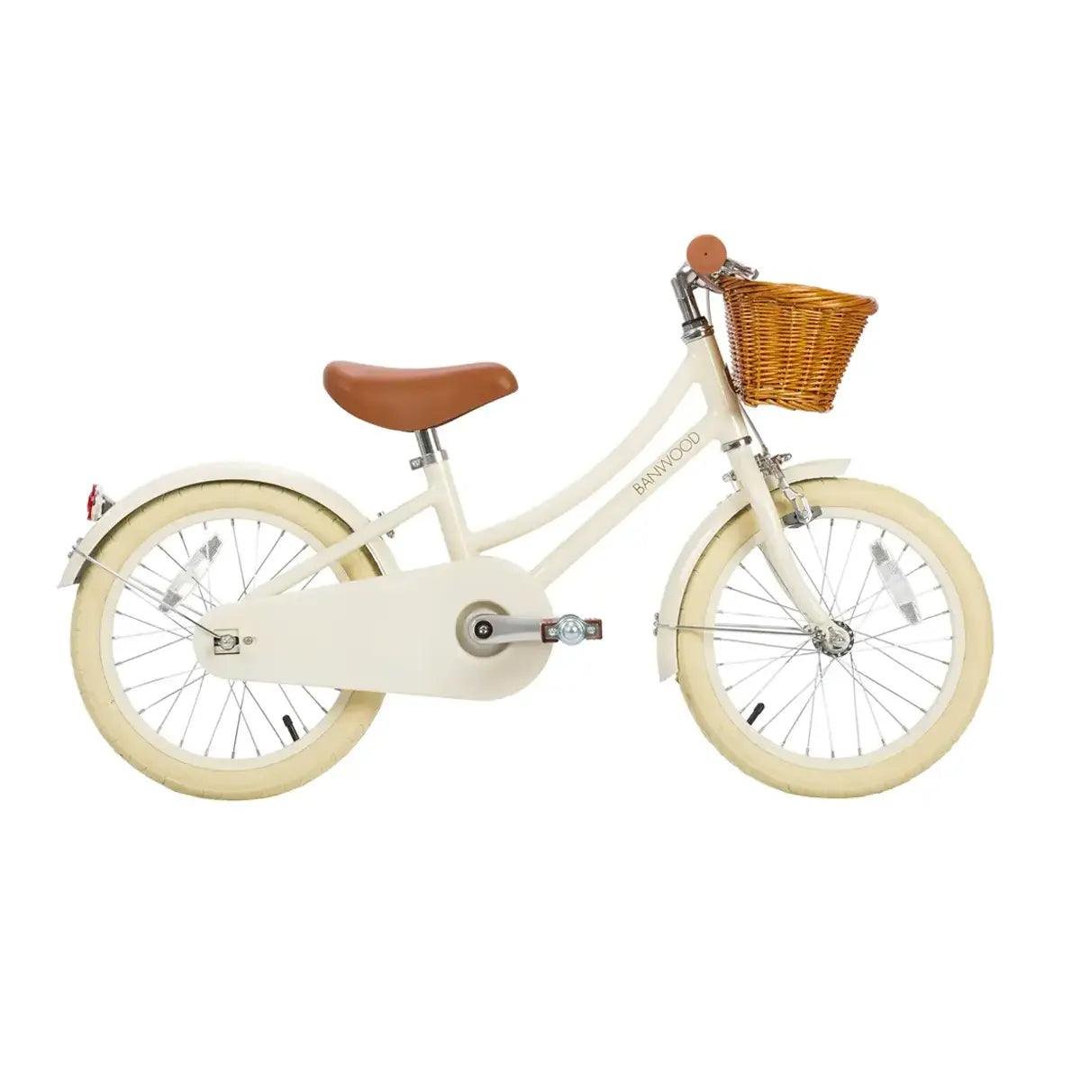 Classic cream steel bicycle pedals for 4-7 year olds exercise. Banwood Beige