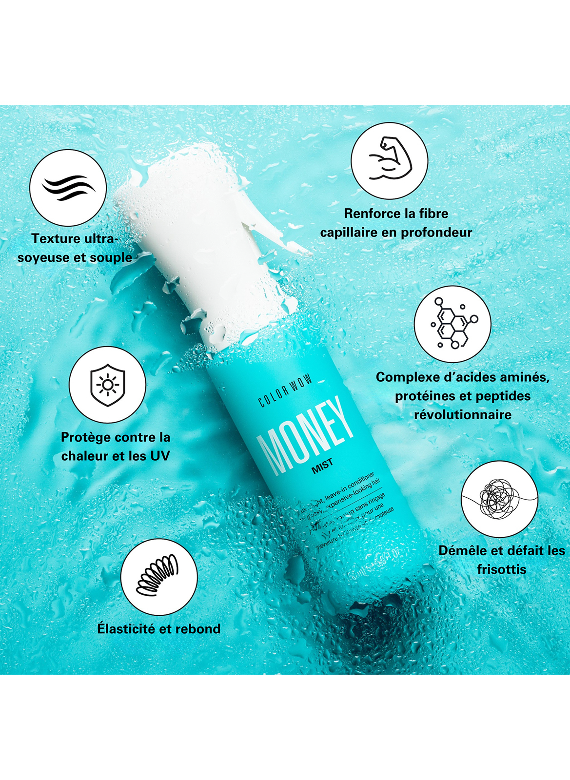Money Mist - Hydraterende en anti-pluis leave-in spray COLORWOW No color