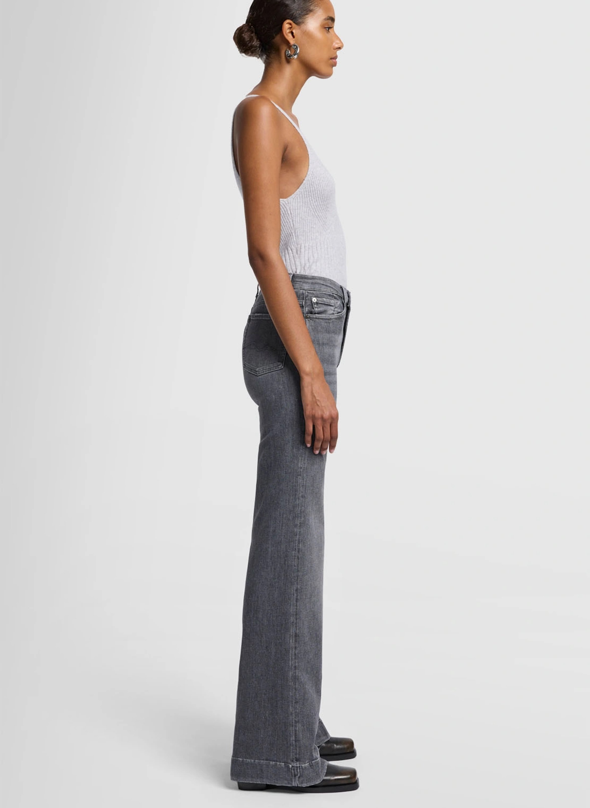 Bootcut jeans met hoge taille 7 FOR ALL MANKIND Grijs