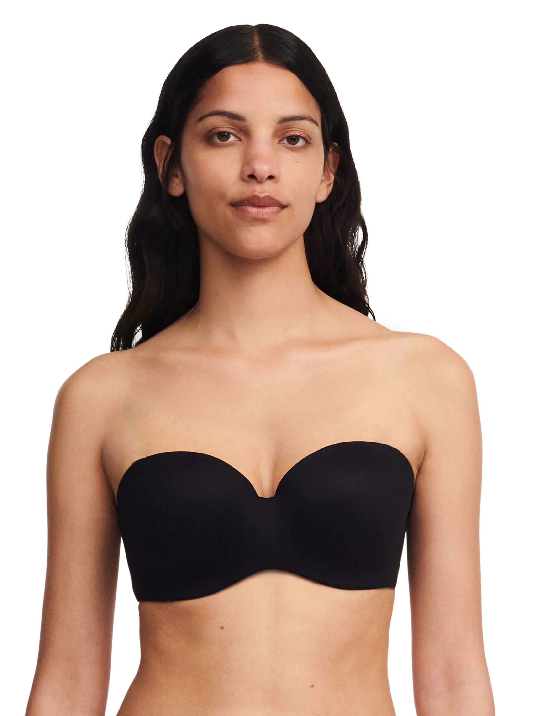 Bandeau bra with cups and removable straps | Black CHANTELLE Women