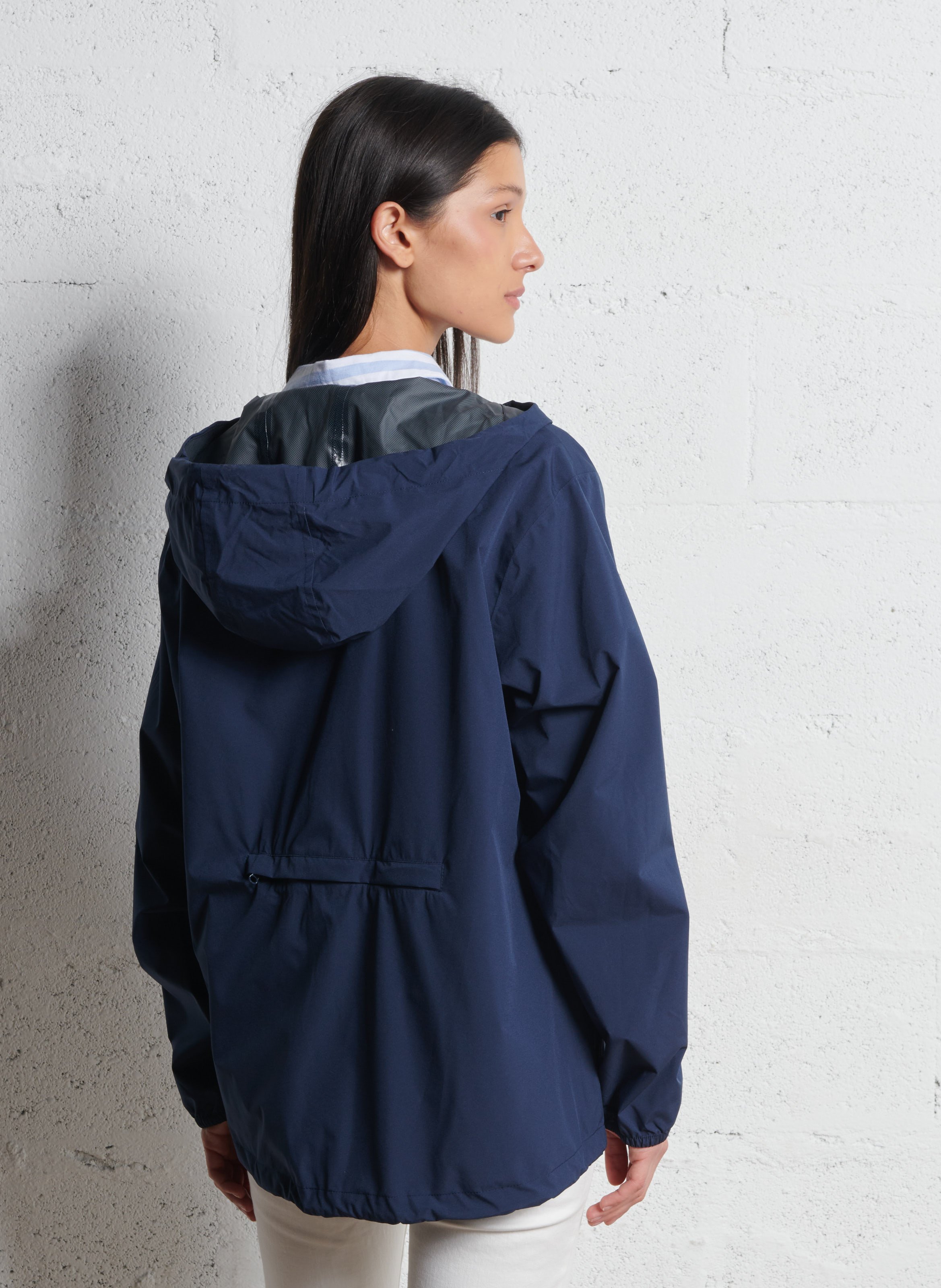 Imperméable court à capuche FLOTTE Bleu