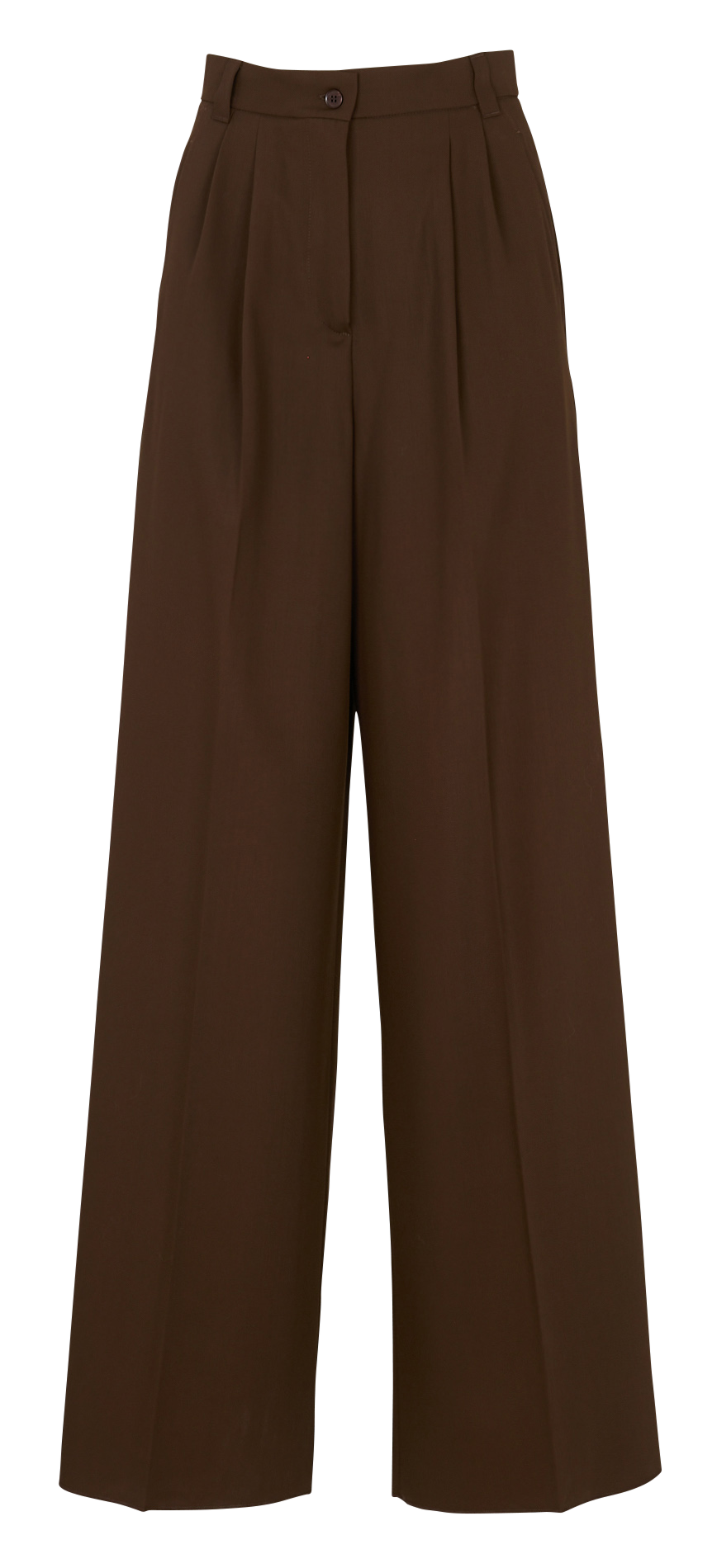 Wide woollen trousers Brown