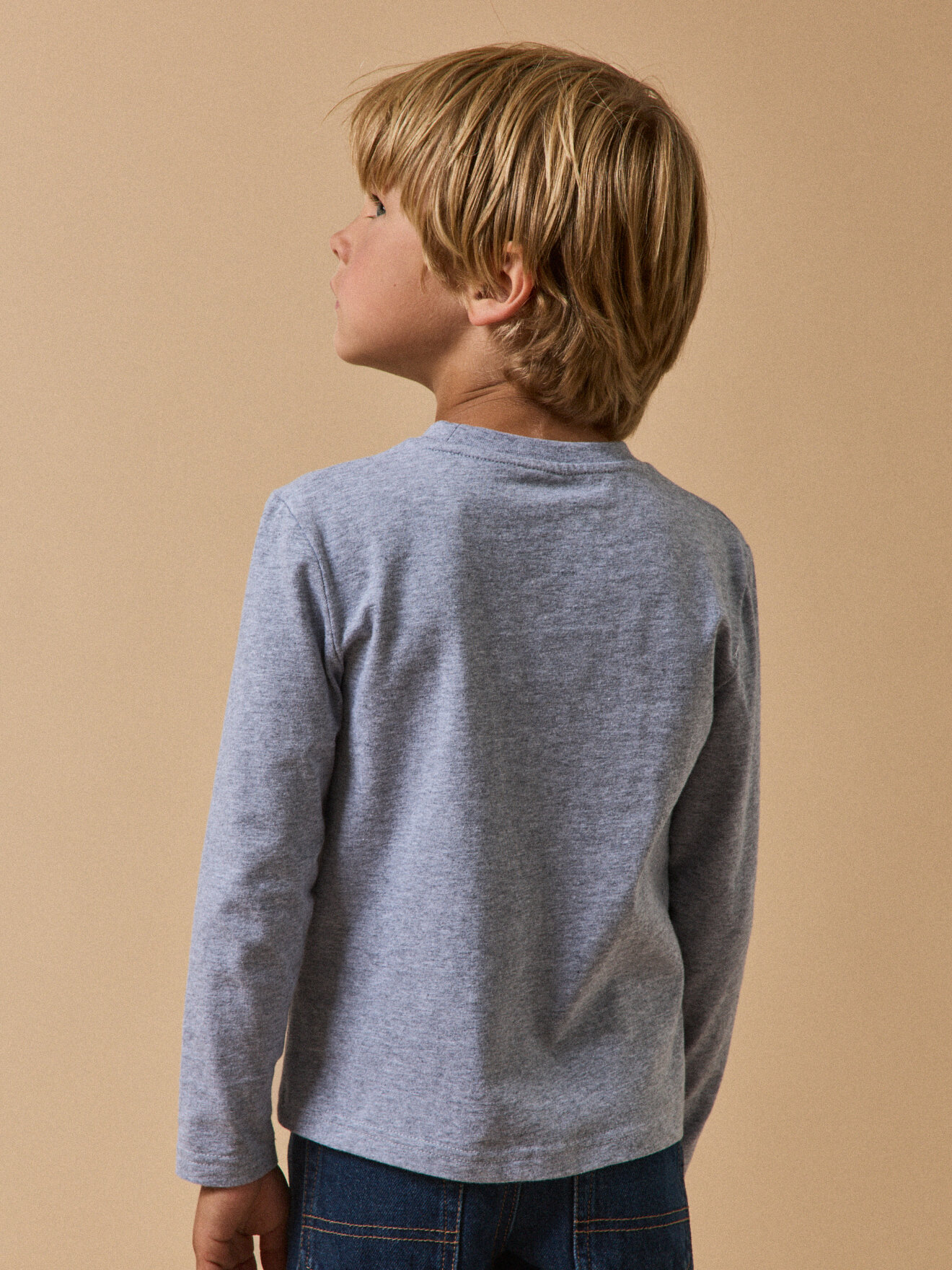 Organic cotton printed t-shirt CYRILLUS Grey