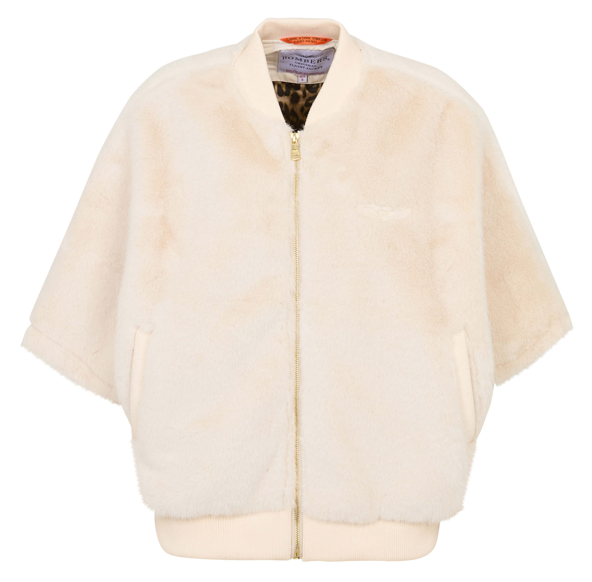 Veste ample col teddy  BOMBERS ORIGINAL Beige
