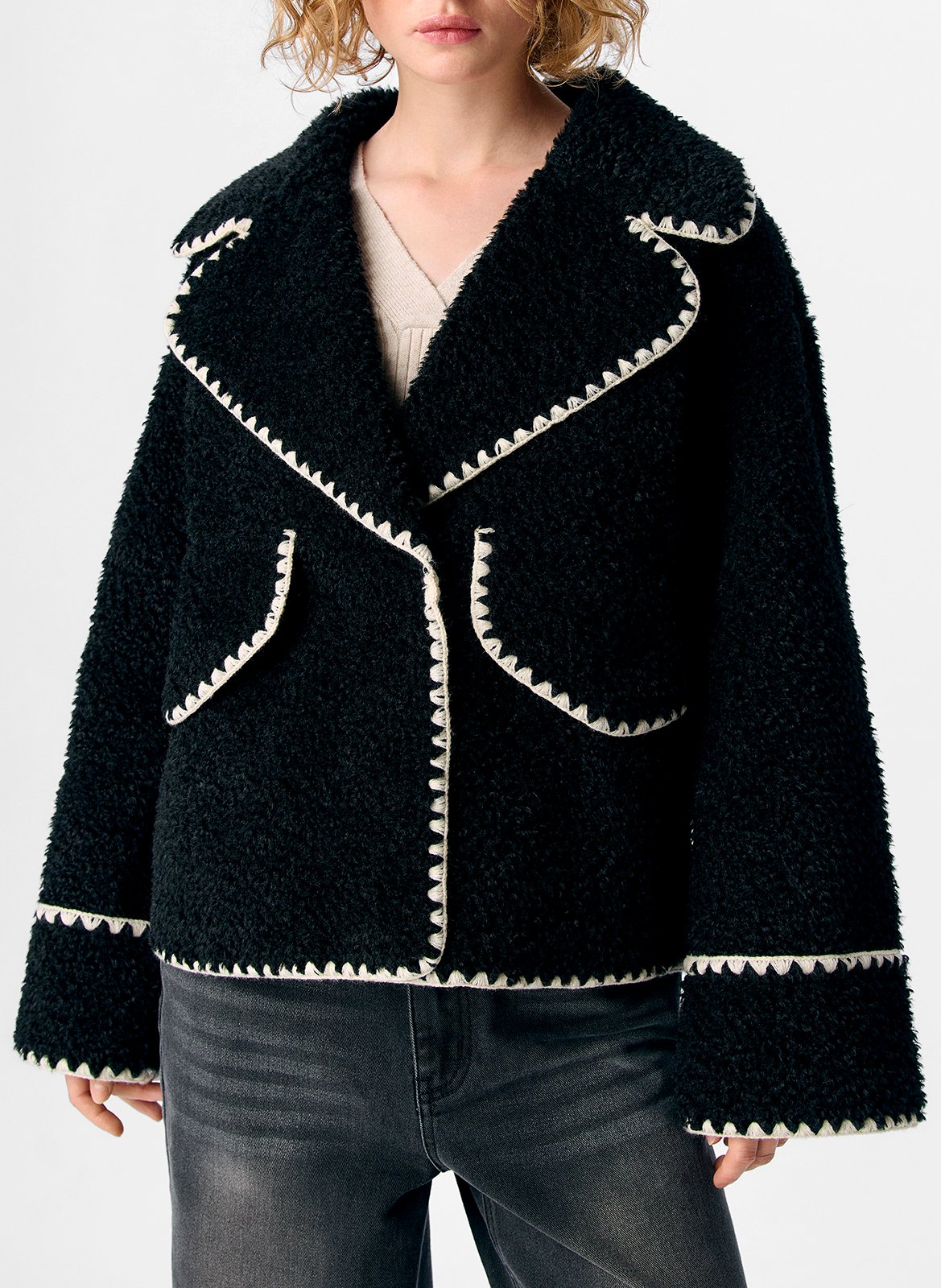 Jas met reverskraag OBJECT Zwart