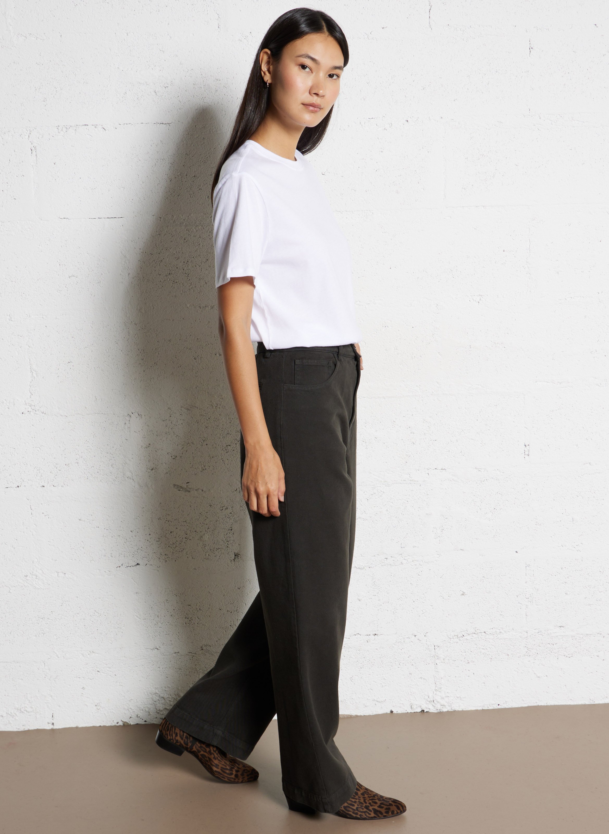 Bottines en cuir velours imprimé ANONYMOUS COPENHAGEN Marron