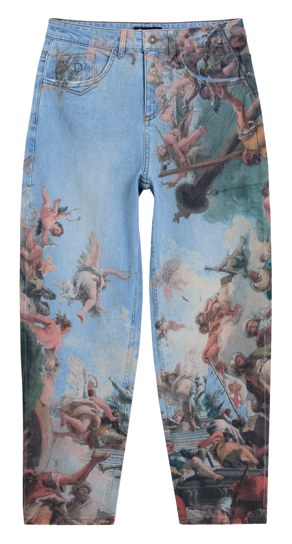 Pantaloni a palloncino con motivi in misto cotone DESIGUAL Blu