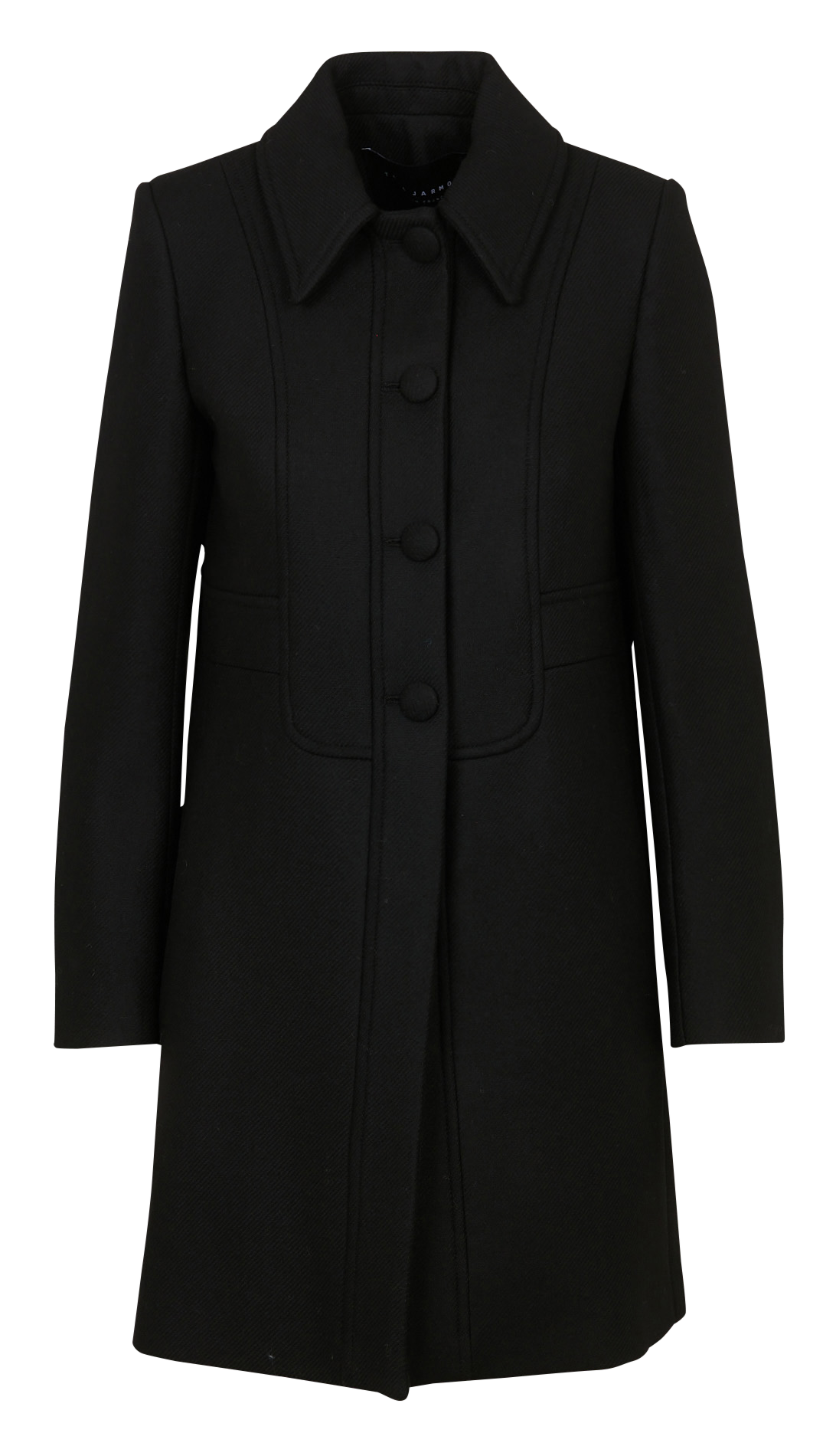 Straight wool-blend coat with classic collar TARA JARMON Black