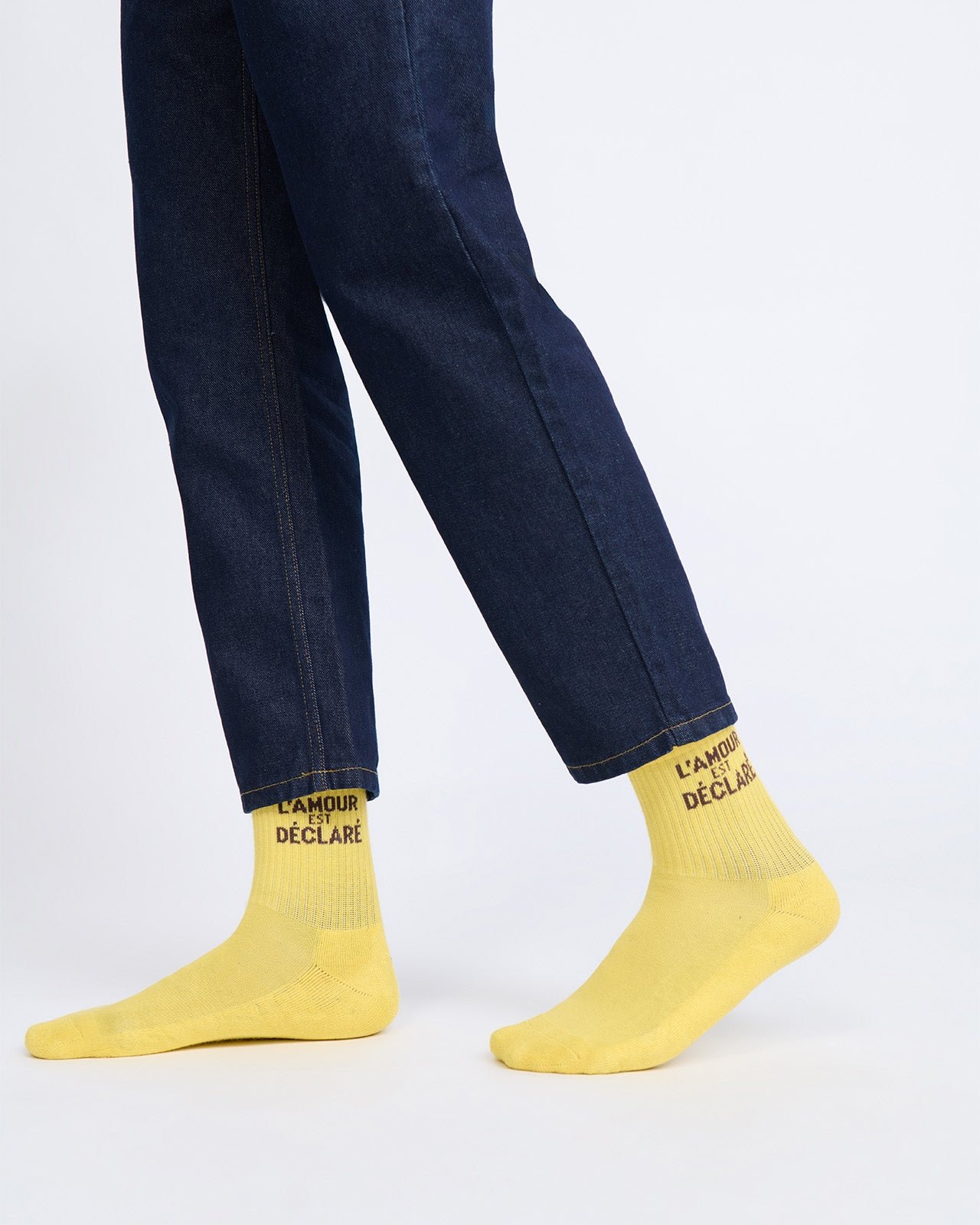 Les chaussettes l'amour est déclaré EMOI EMOI Jaune