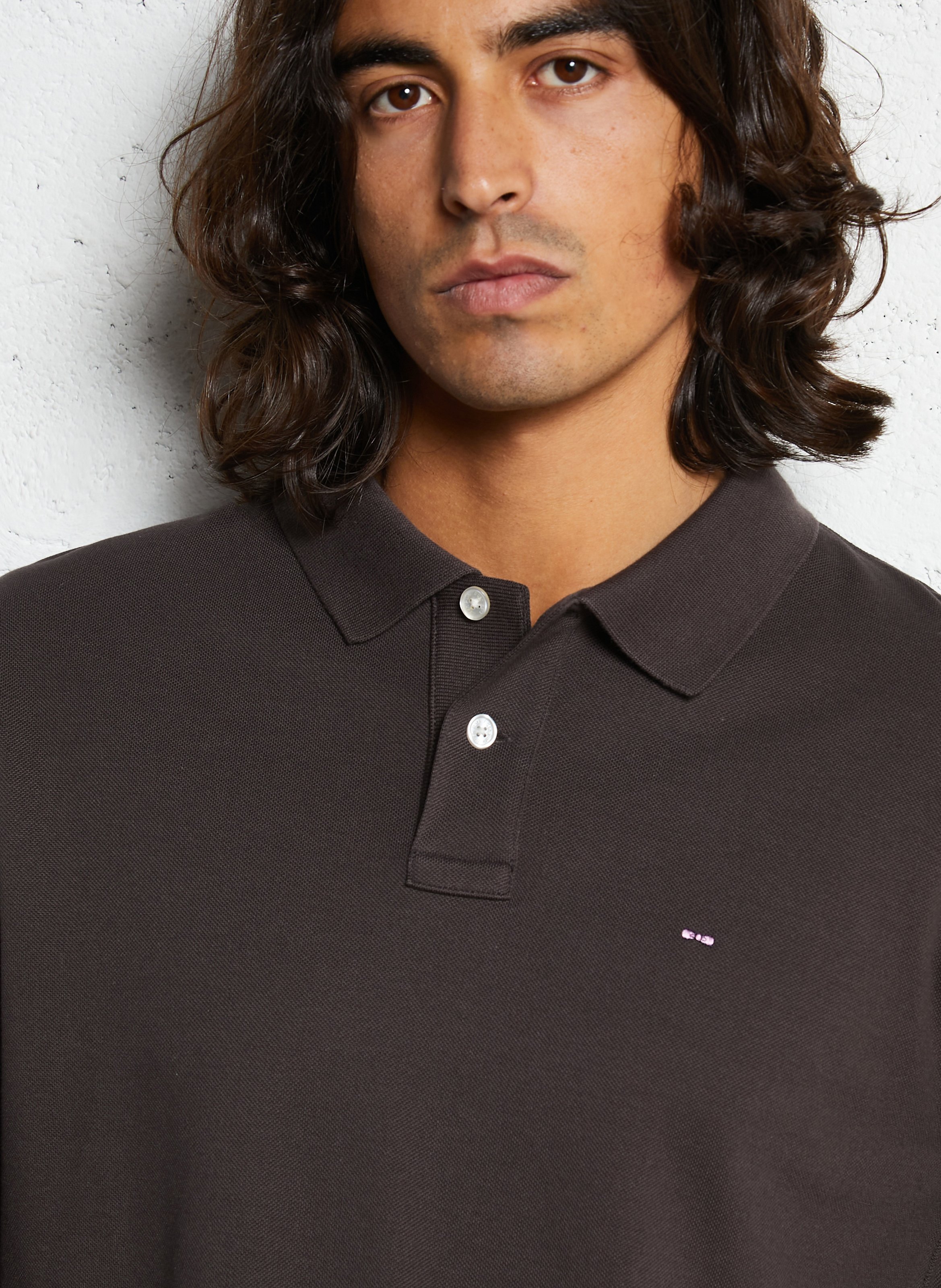 Polo droit en coton EDEN PARK Marron