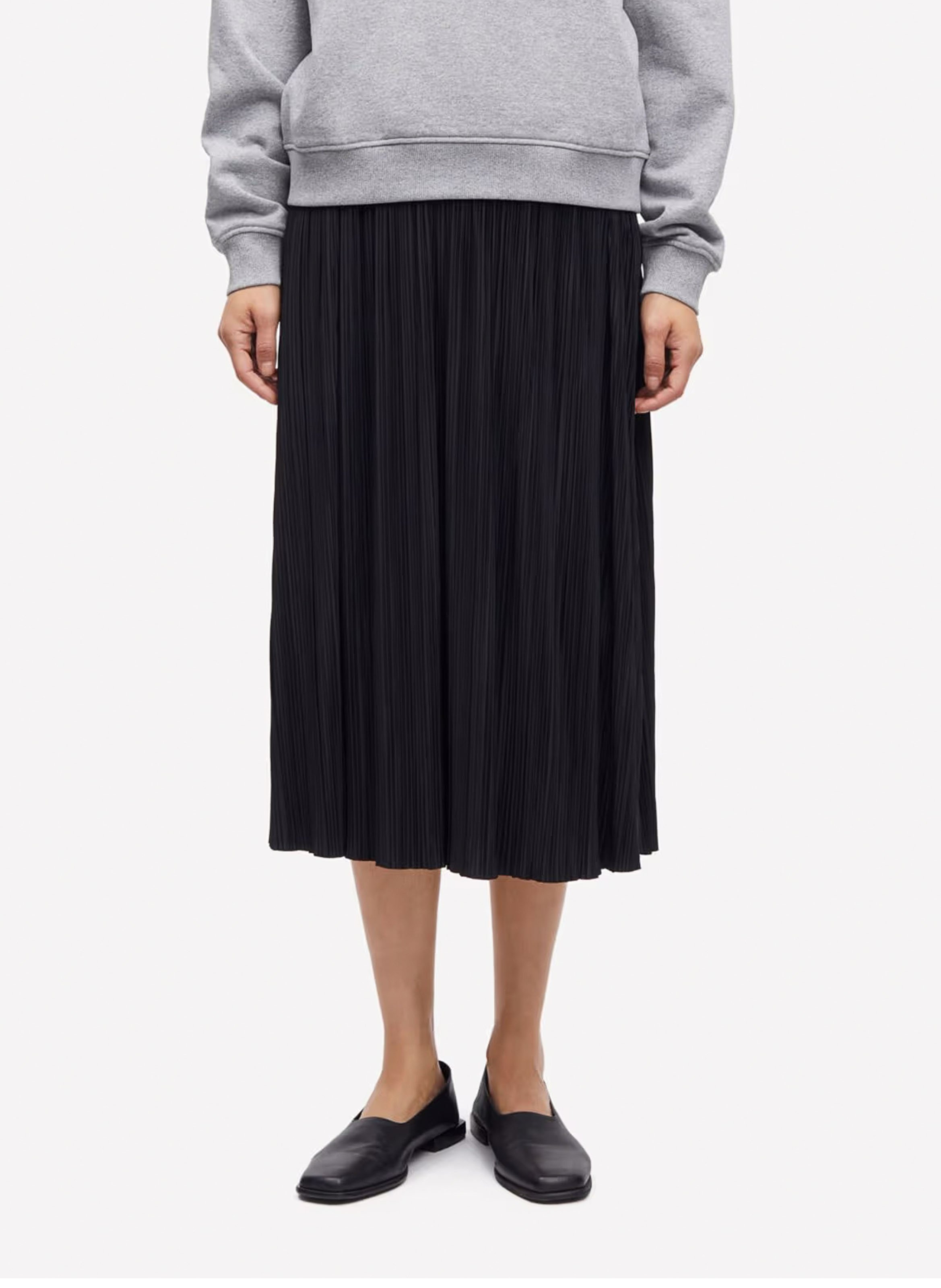 Jupe midi plissée  SAMSOE SAMSOE Noir