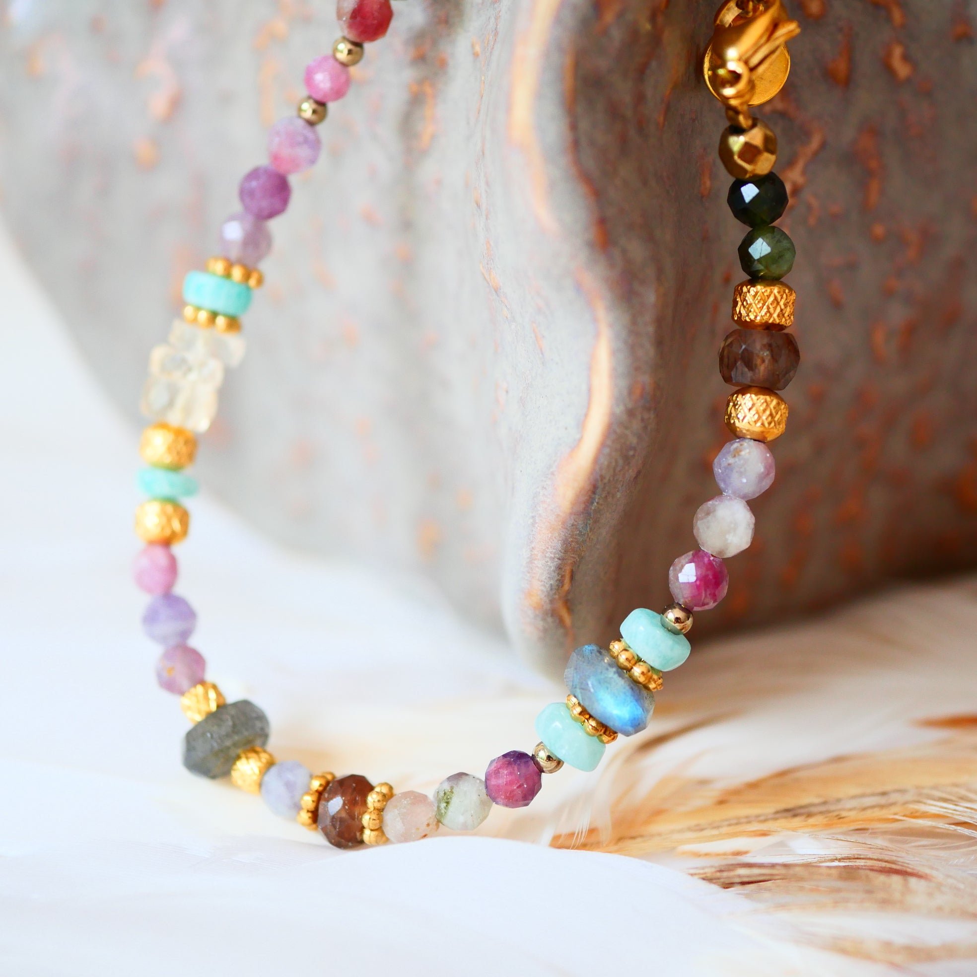 Tourmaline bracelet GINANDGER Multicolored