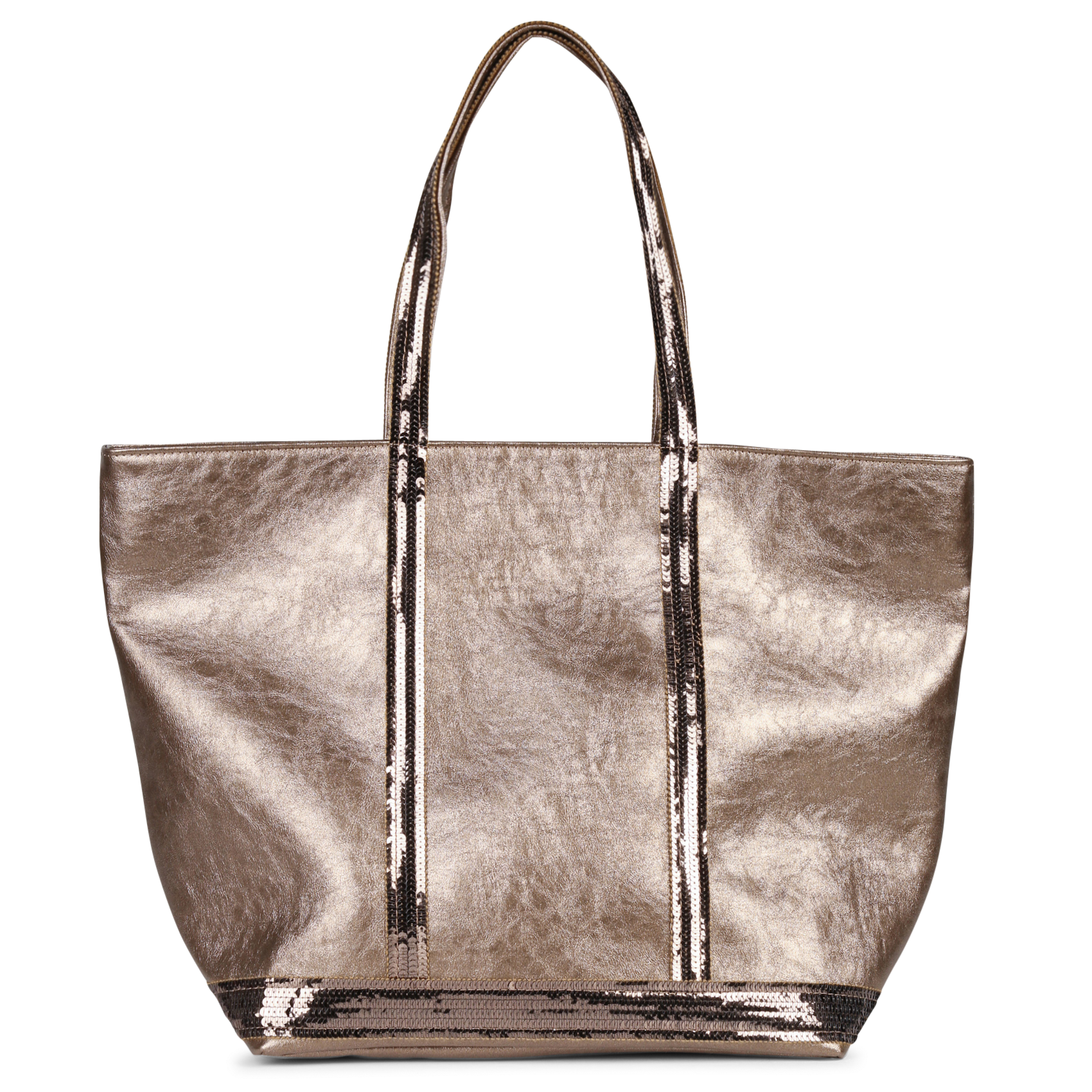 Cabas aspect métallique à sequins VANESSA BRUNO Marron