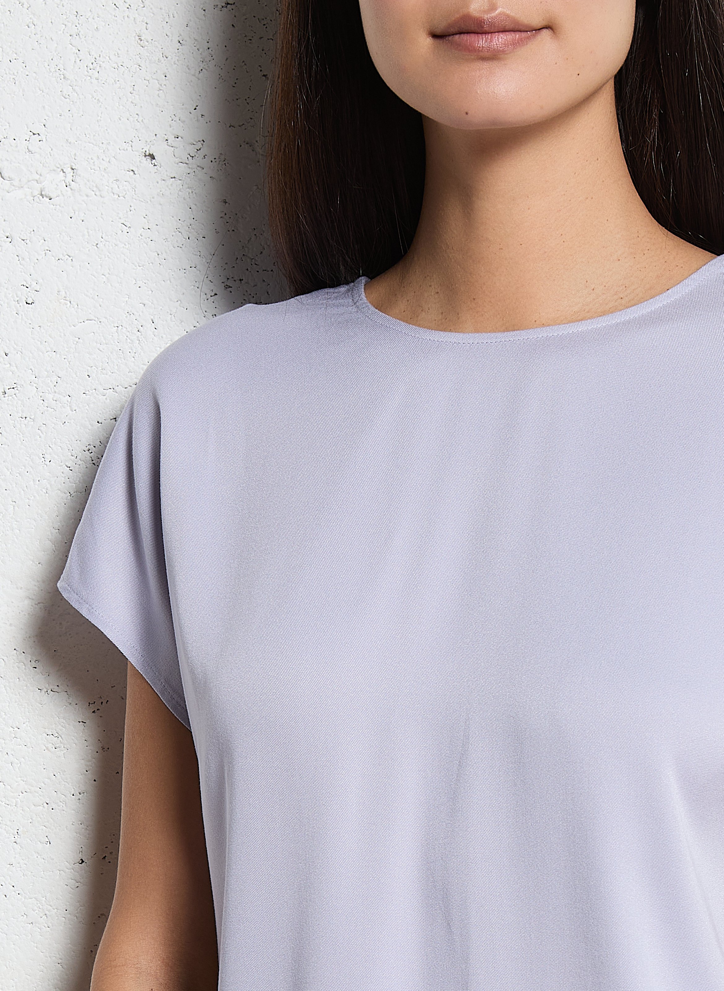 Loose-fit V-neck top IKKS Purple