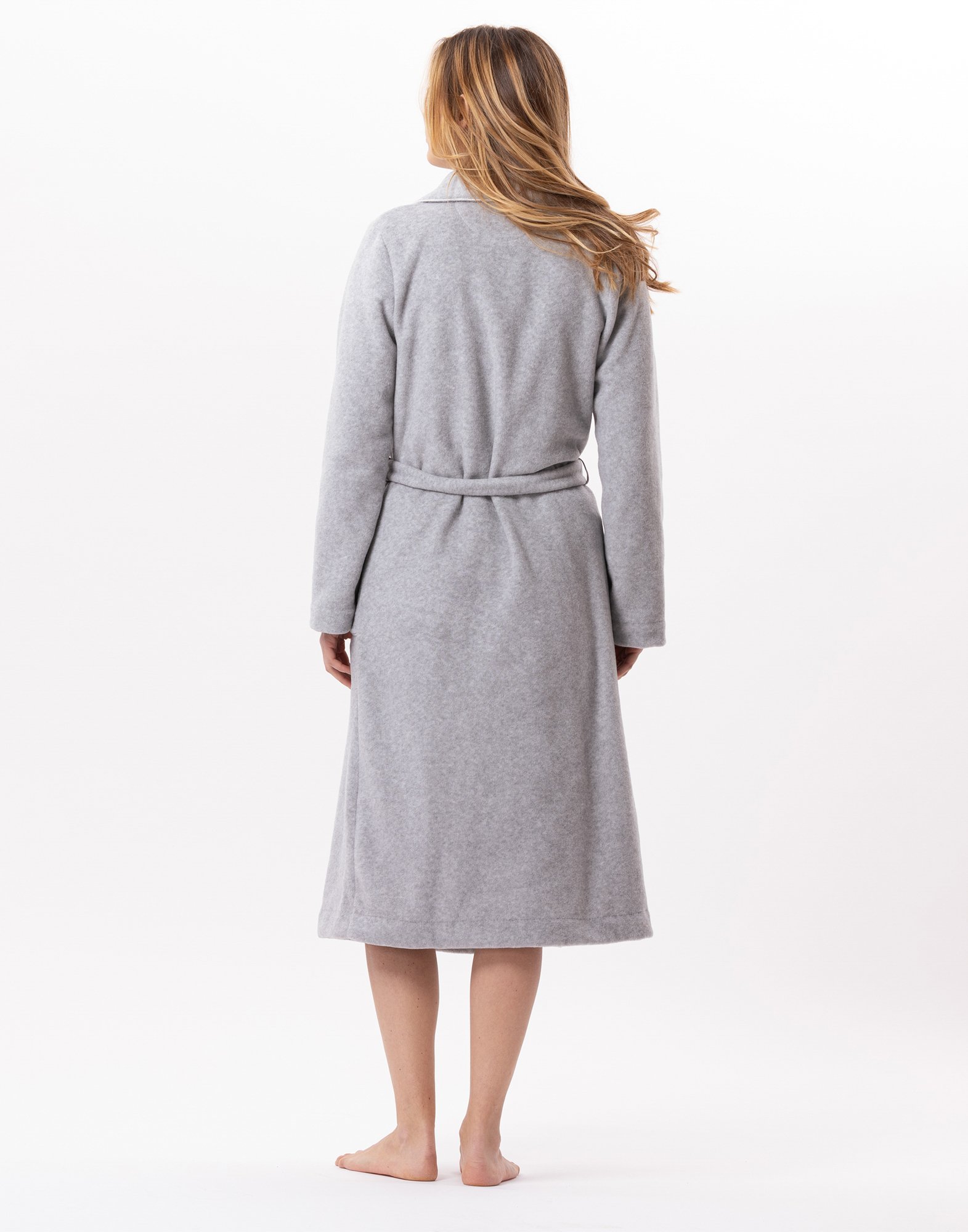 Crossed fleece dressing gown LE CHAT Grey