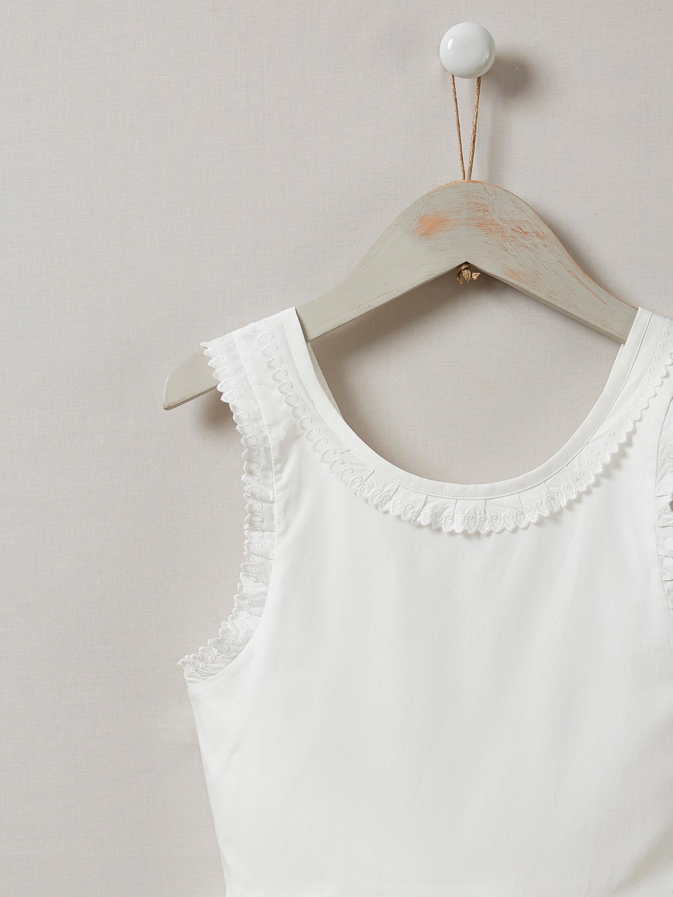 Cotton knee-length dress CYRILLUS White