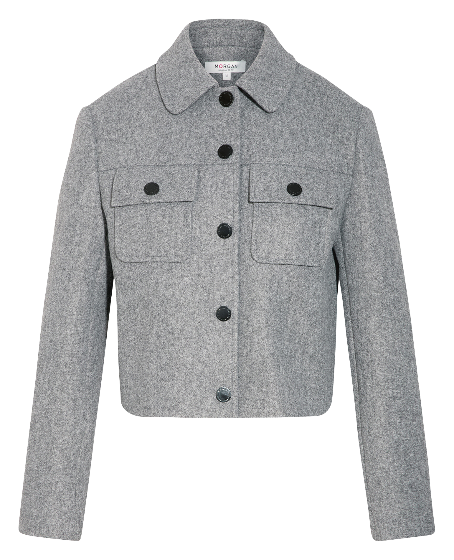 Veste droite et courte unie MORGAN Gris