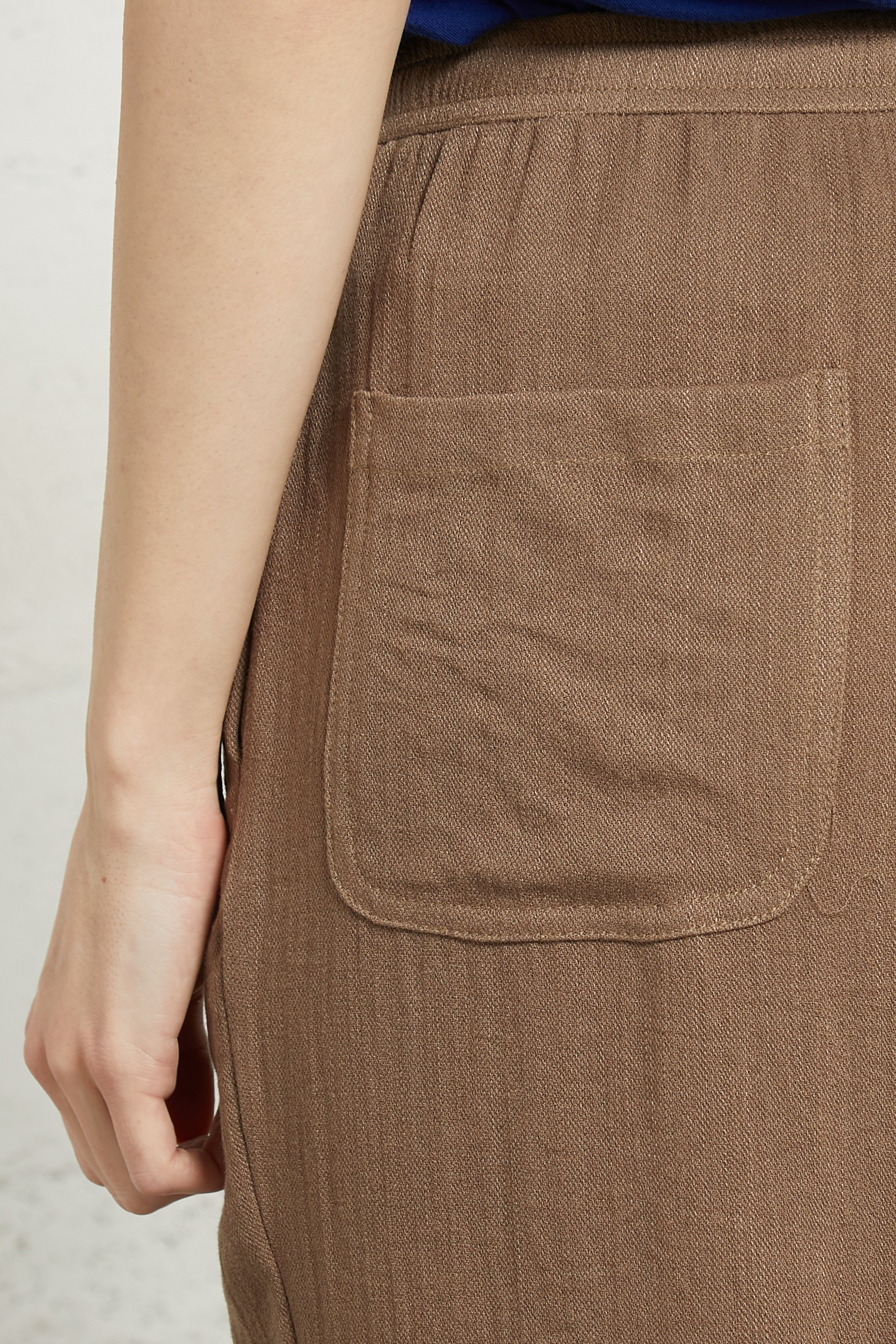 Breite High-Waist Caprihose THE KORNER Braun