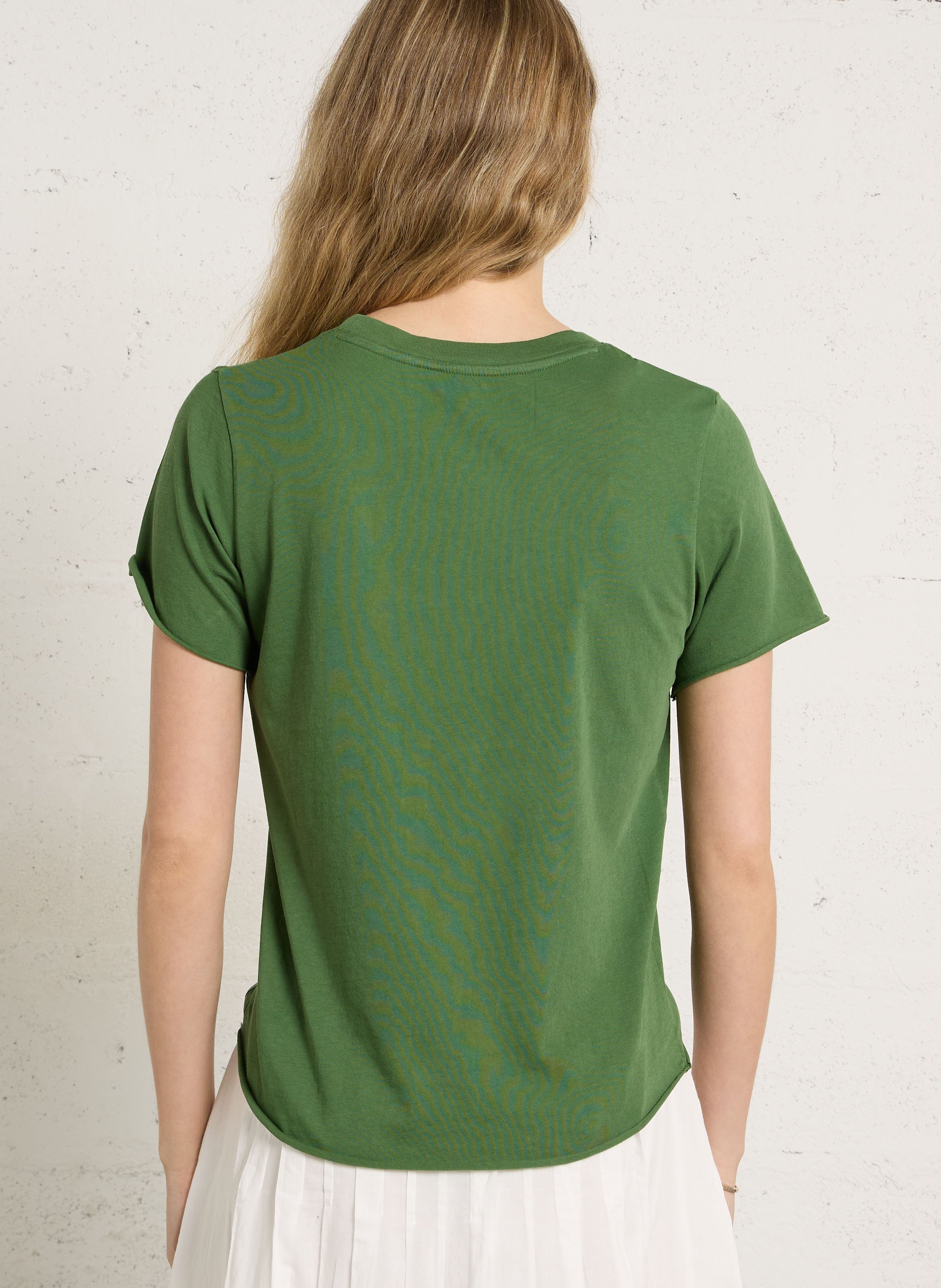 Round-neck organic cotton T-shirt LEON & HARPER Green