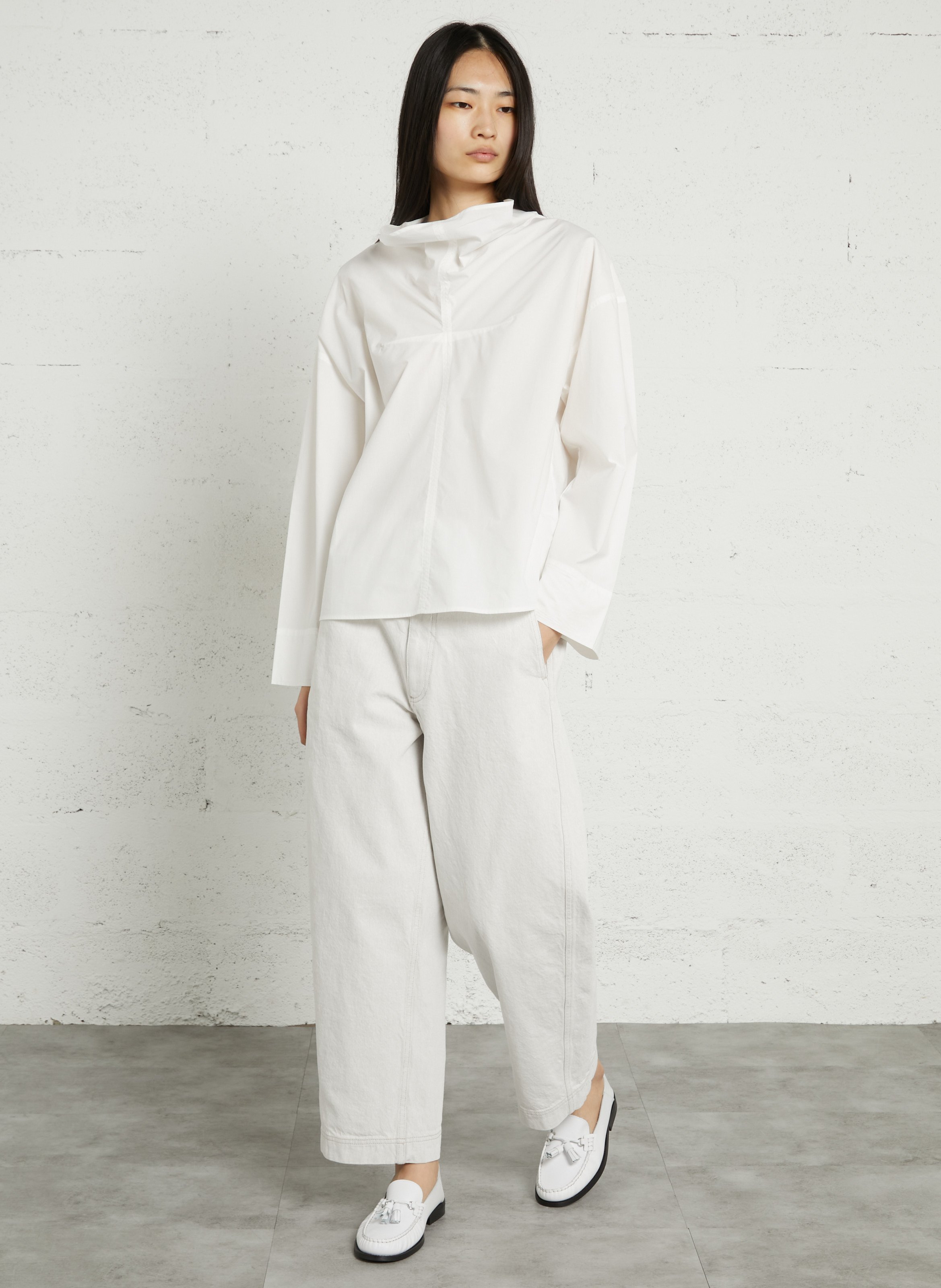 Weite Hose aus Bio-Baumwolle SOEUR Beige