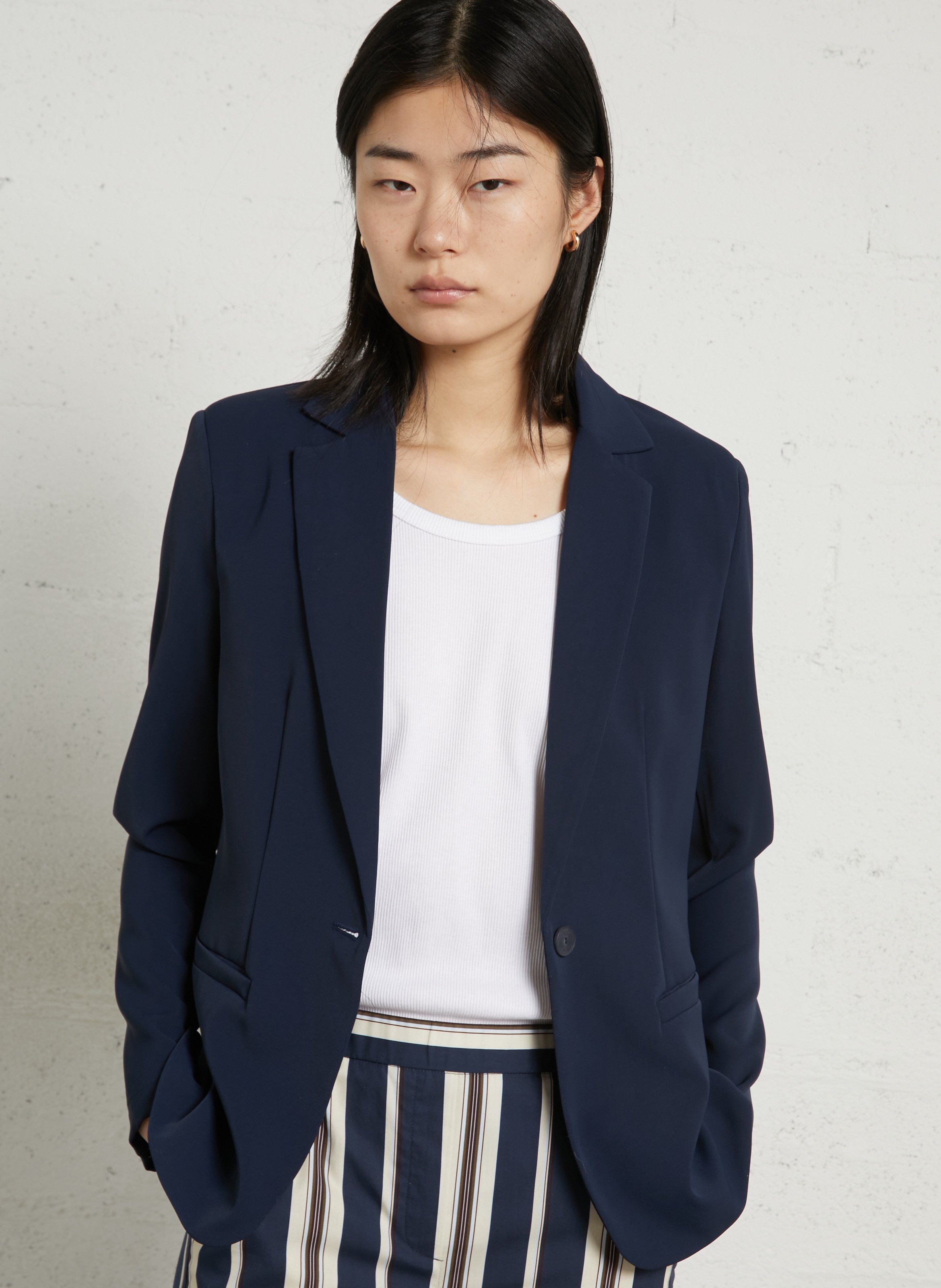 Getailleerd effen blazer PLEASE Blauw