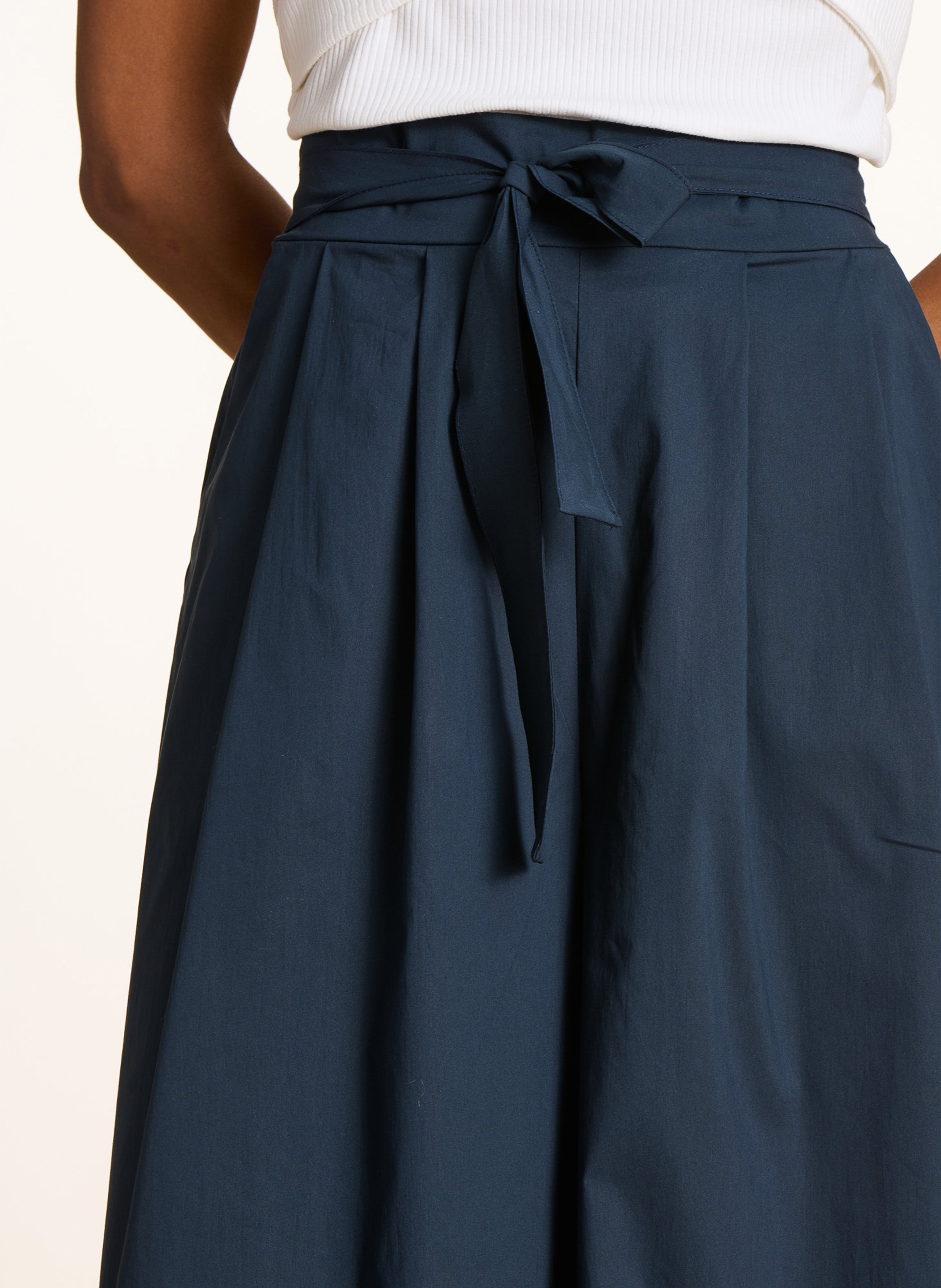 Wide-leg cotton blend pants LA FEE MARABOUTEE Blue