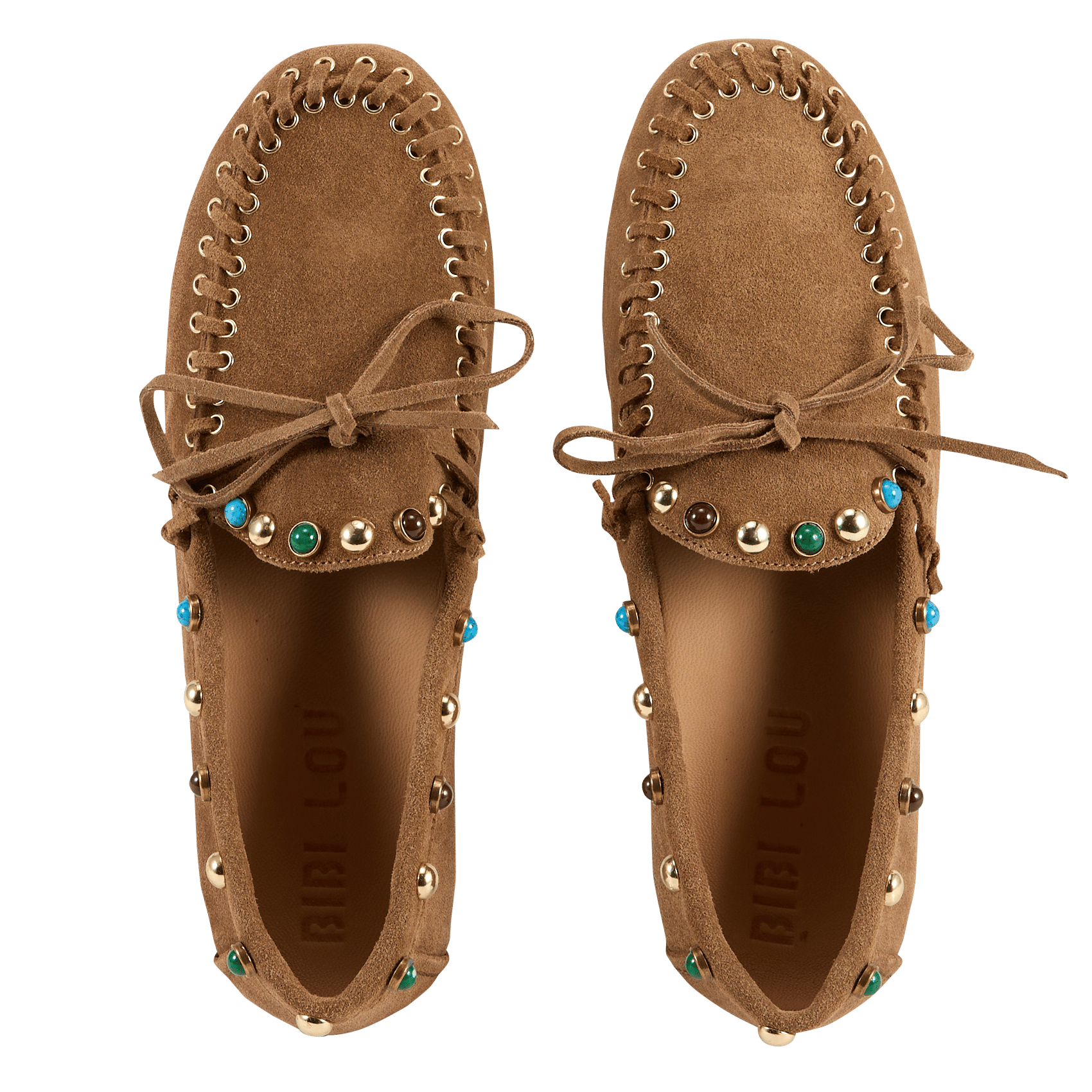 Mocassins en cuir velours BIBI LOU Marron