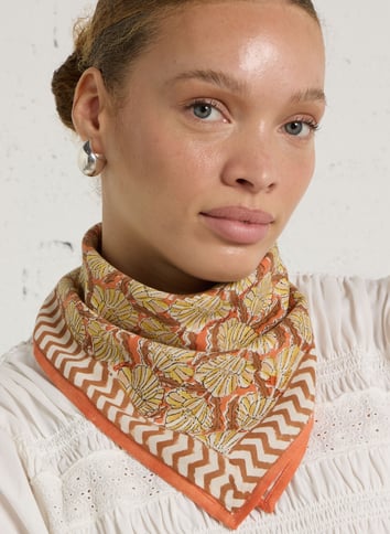 Foulard / Bandana en coton 55cm - Terre cuite Foulard / Bandana en coton 55cm - Terre cuite