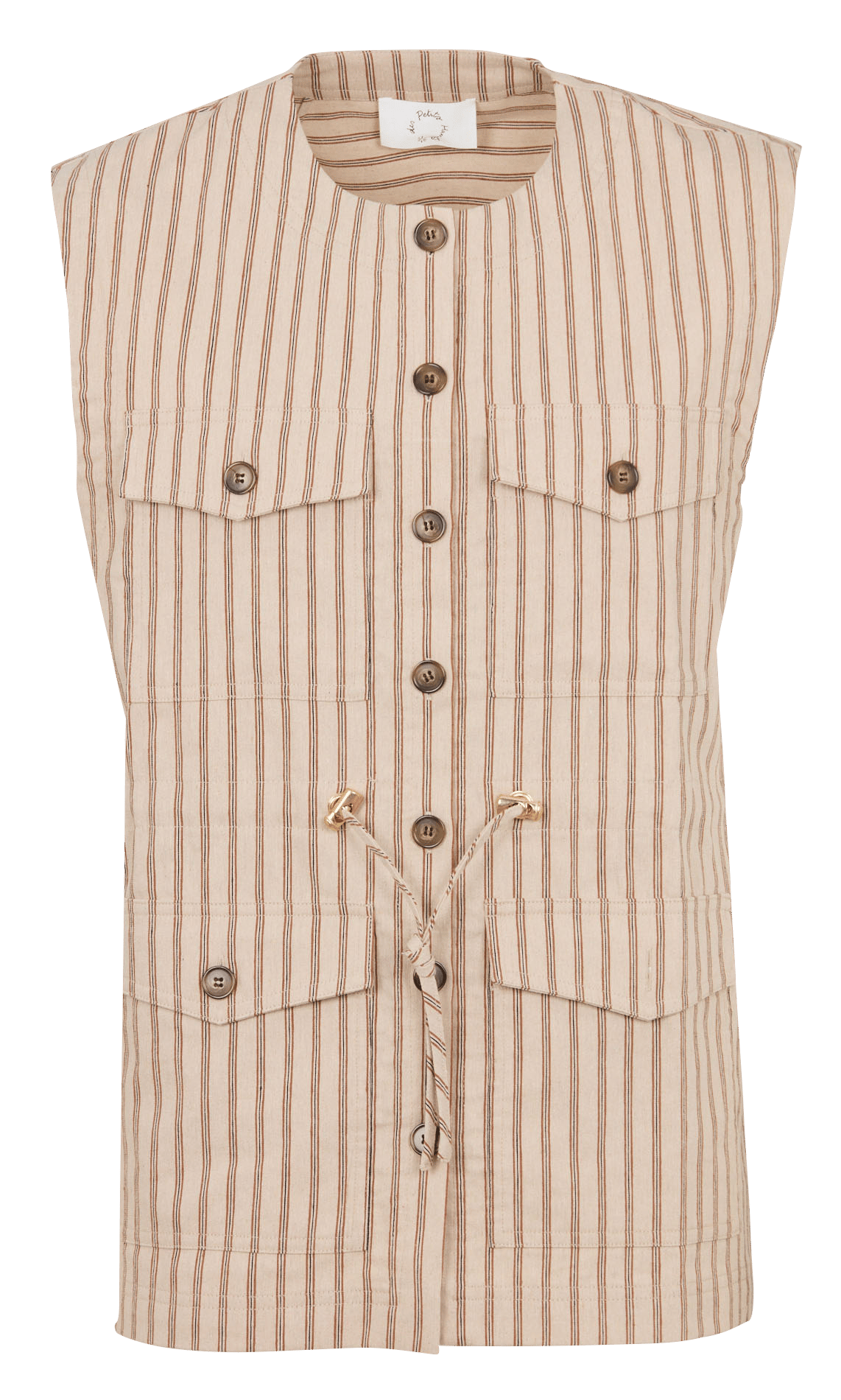 Blouson aus Baumwoll-Mix mit viktorianischem Kragen DES PETITS HAUTS Braun