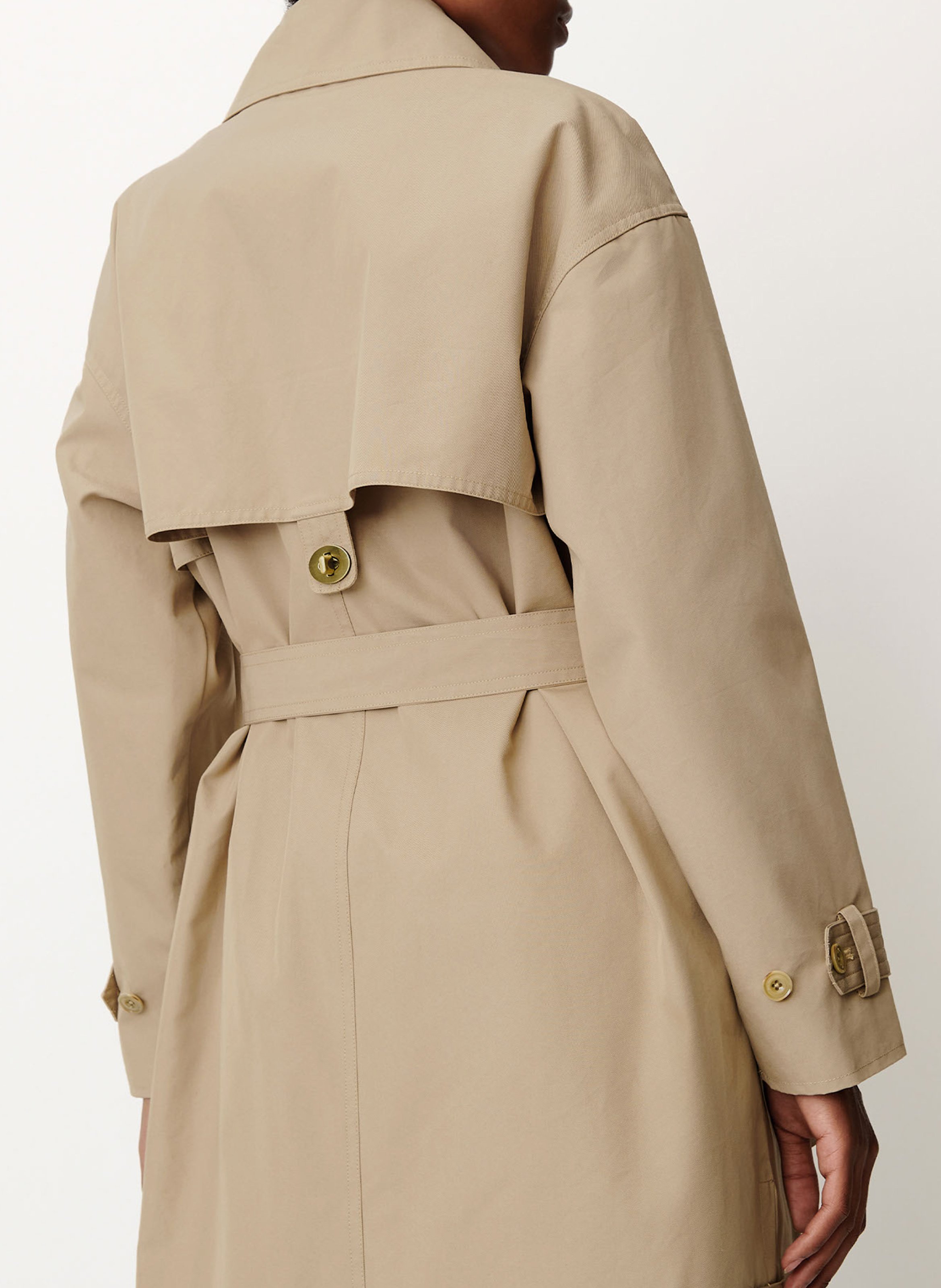 Trench long en coton mélangé SESSUN Beige
